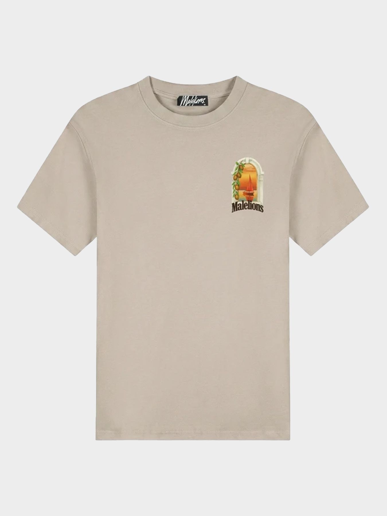 Malelions Malelions Men Yacht Window T-Shirt 50016 taupe 2900166591047