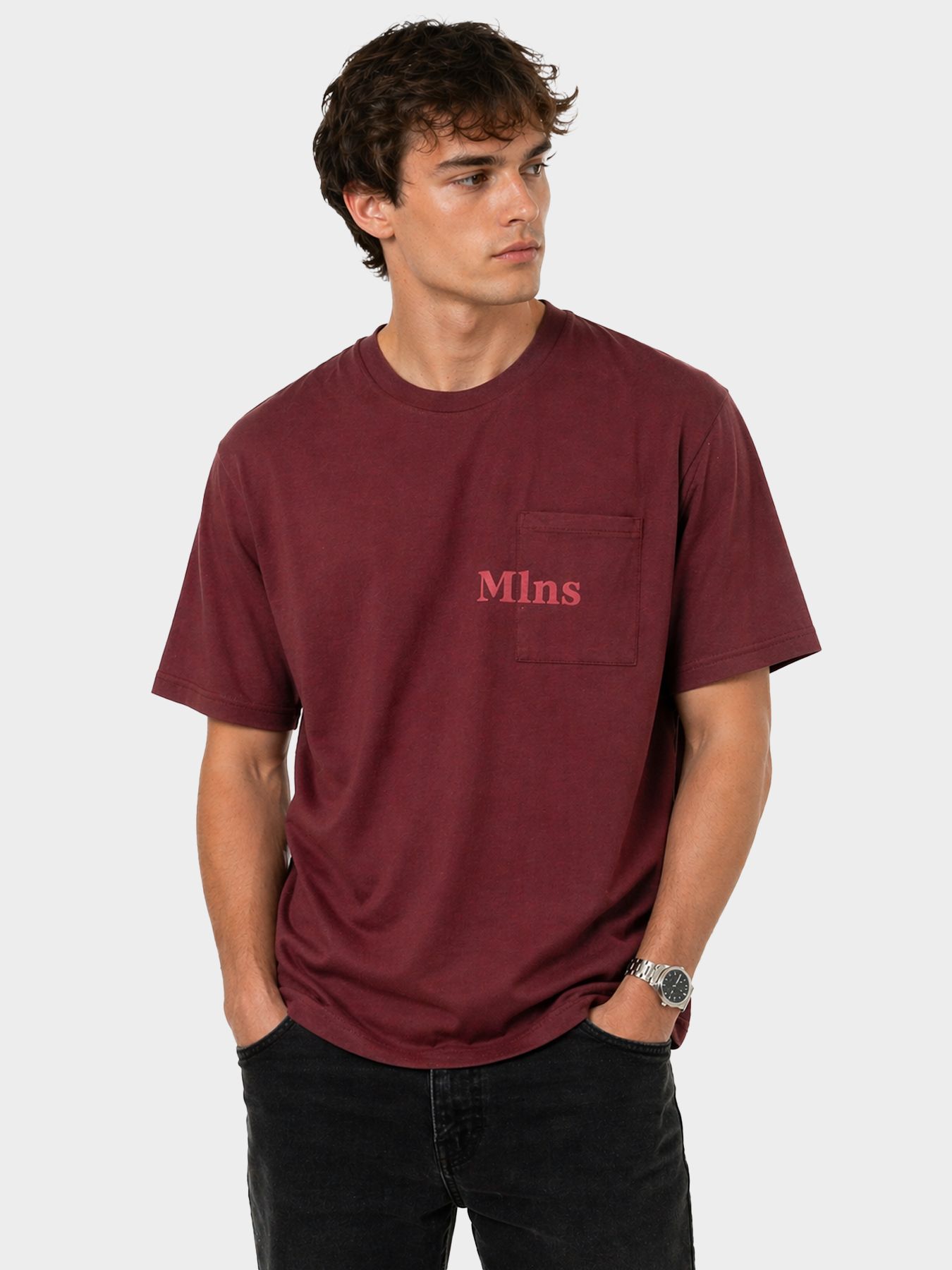 Malelions Malelions Men Department T-Shirt 45004 burgundy 00118465-EKA26010700000026