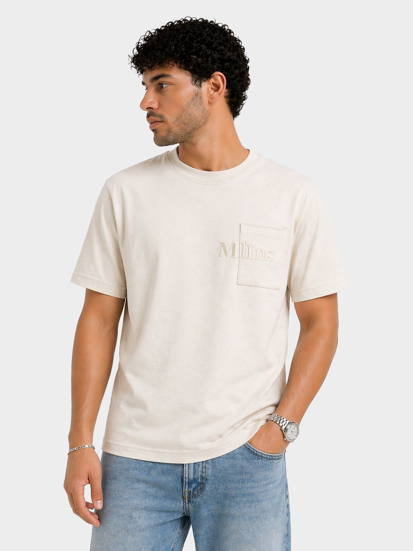 Malelions Malelions Men Department T-Shirt 50023 light beige 00118465-EKA26010700000028