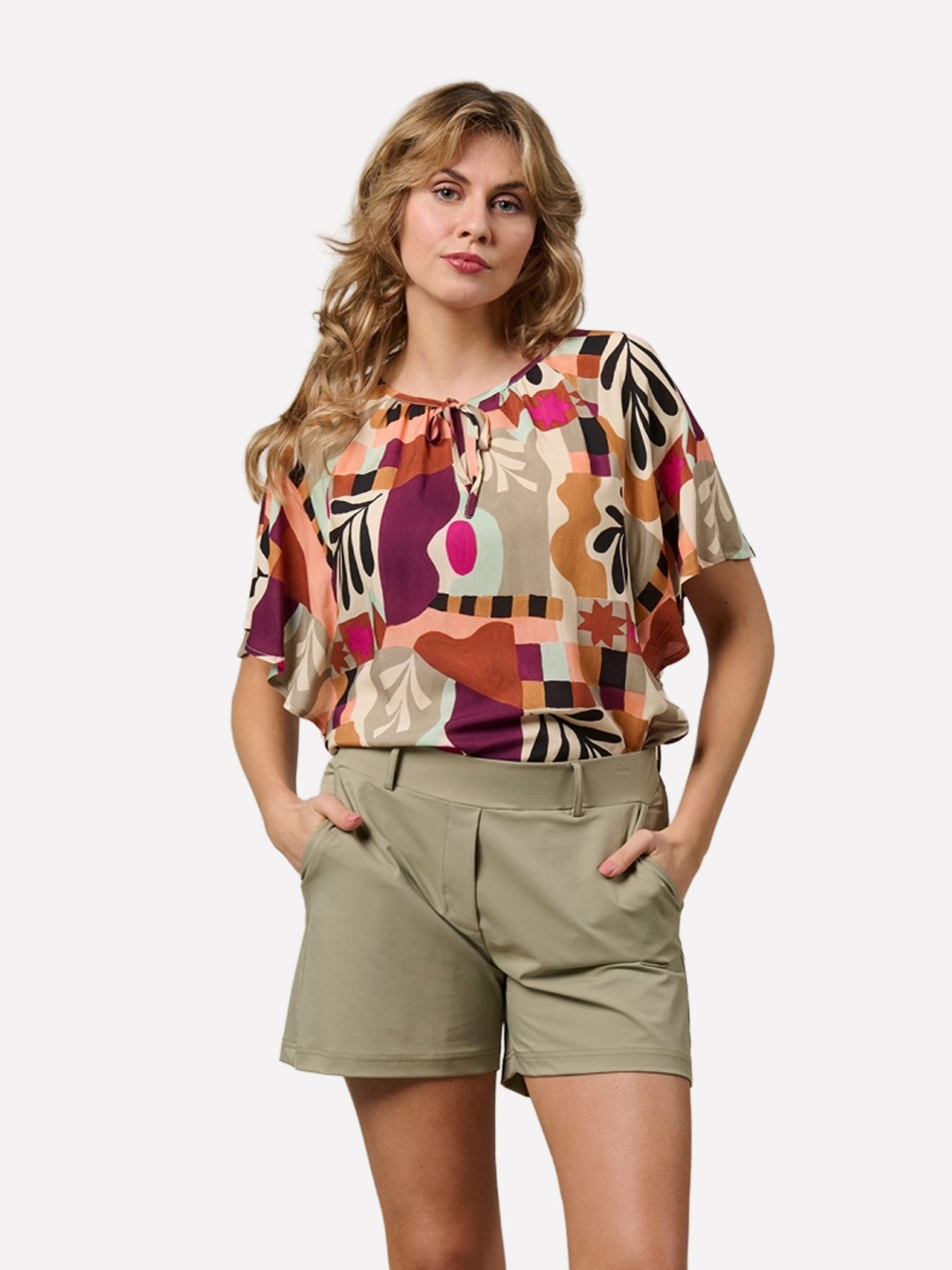 &Co Woman AXELLE ART LEAF 63085 lp-plum multi 00118483-EKA26007600000224