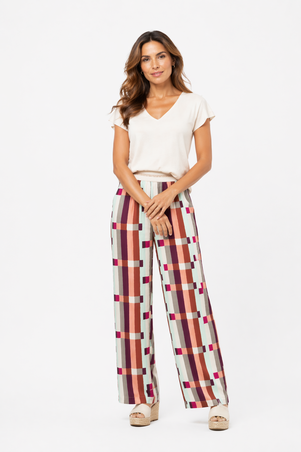 &Co Woman NESSY BLOCK 63095 kn-khaki multi 2900166619048