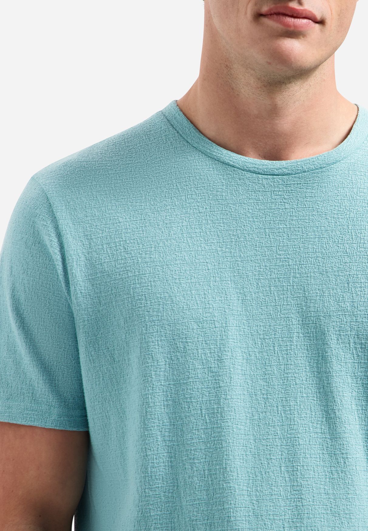 No Excess T-Shirt Crewneck Crinkle 039 seablue 2900166632085