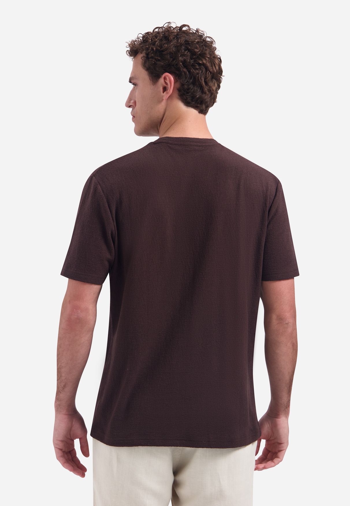 No Excess T-Shirt Crewneck Crinkle 042 dark brown 2900166633044