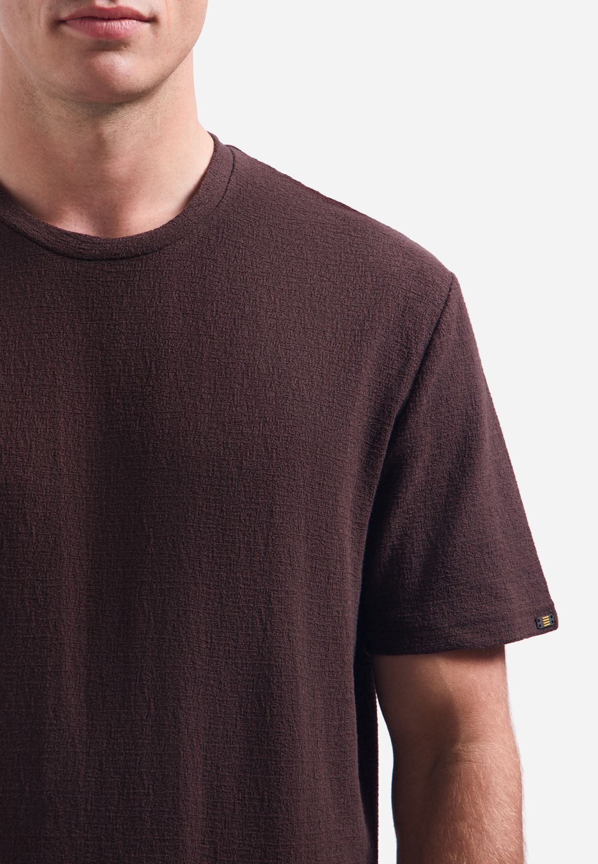 No Excess T-Shirt Crewneck Crinkle 042 dark brown 2900166633044