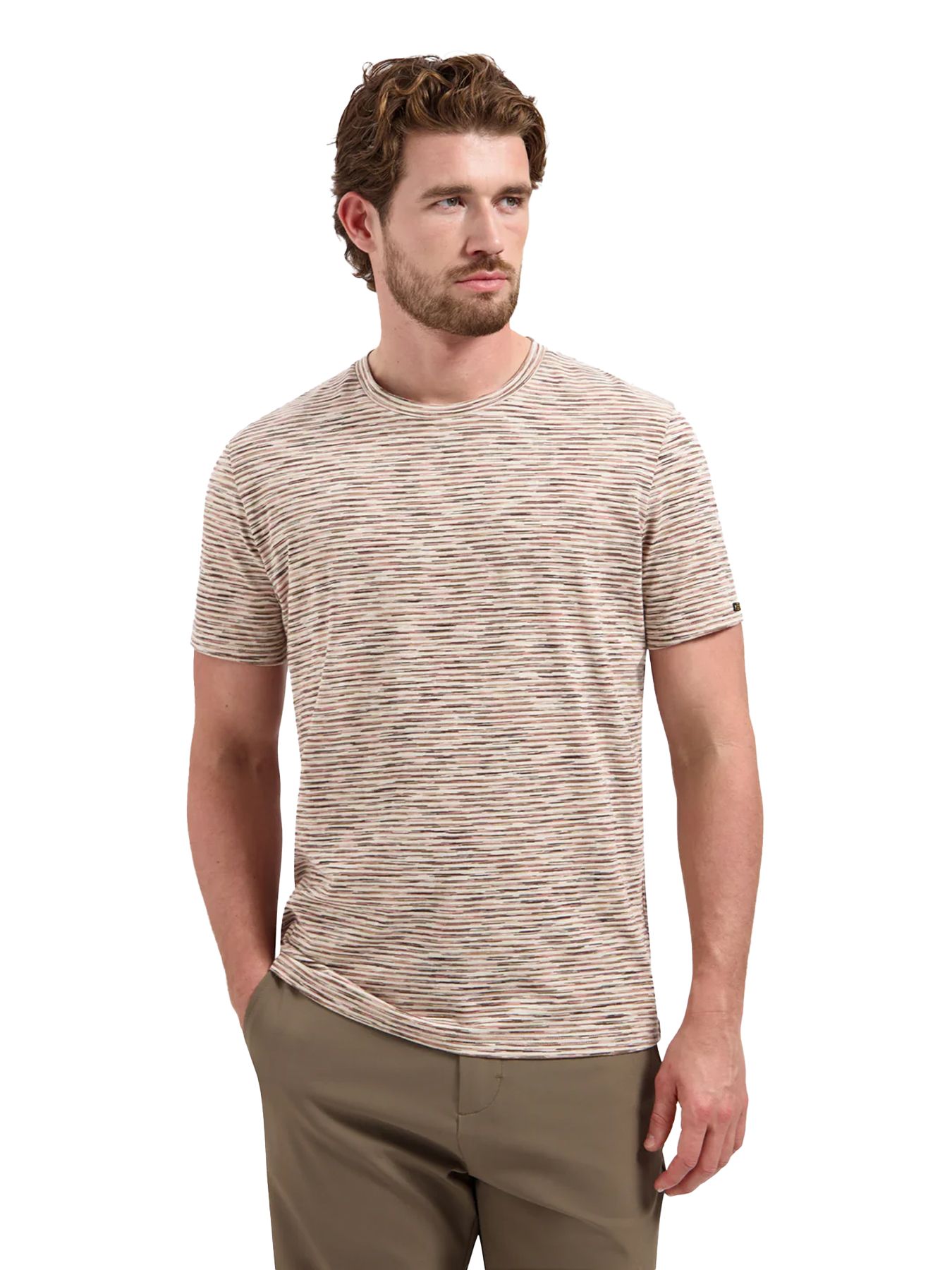No Excess T-Shirt Crewneck Space Dye 014 stone 00118498-EKA14000100000070