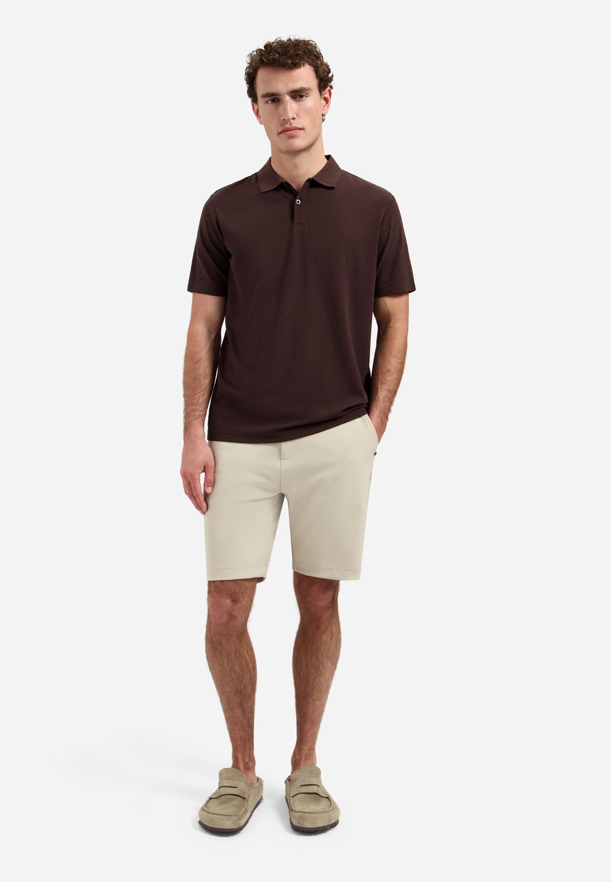 No Excess Polo Short Sleeve Structure 042 dark brown 2900166638049