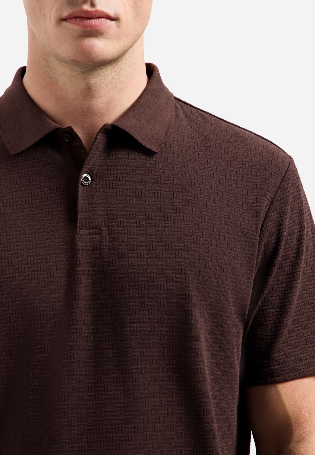 No Excess Polo Short Sleeve Structure 042 dark brown 2900166638049