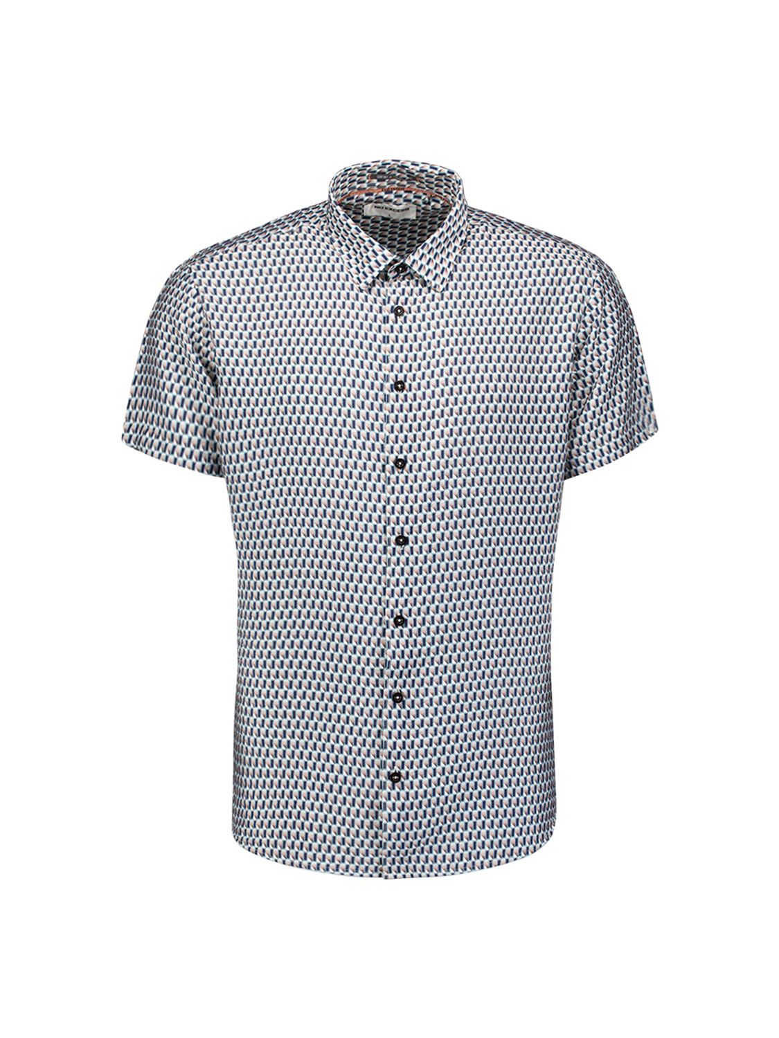 No Excess Shirt Short Sleeve Allover Printed 039 seablue 00118502-EKA14000100000093
