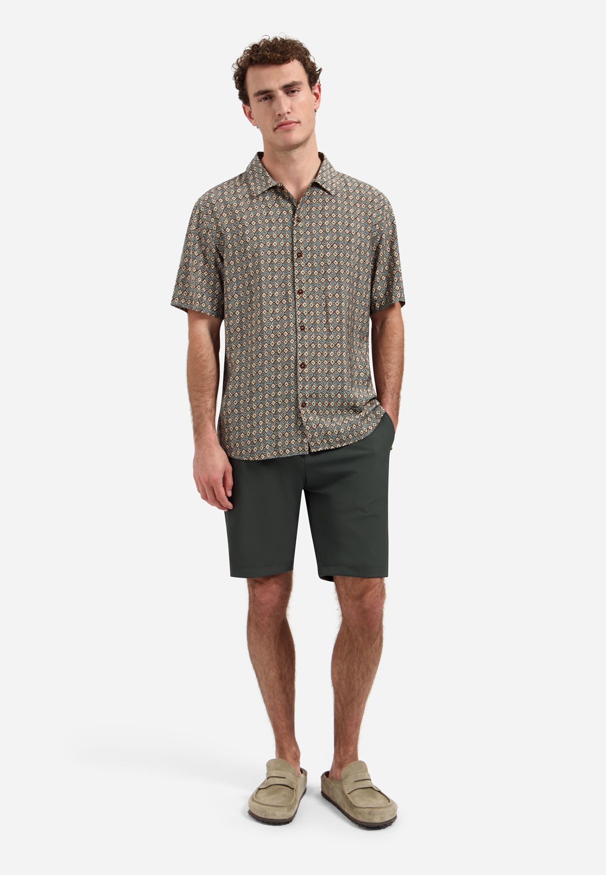 No Excess Shirt Short Sleeve Allover Printed 039 seablue 2900166642060