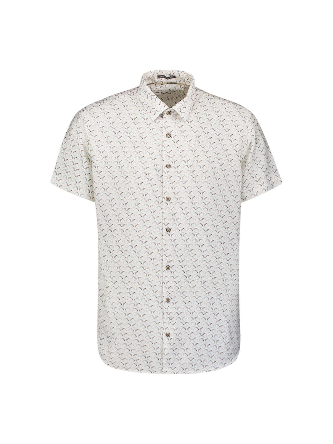 No Excess Shirt Short Sleeve Allover Printed 010 white 00118504-EKA14000100000075