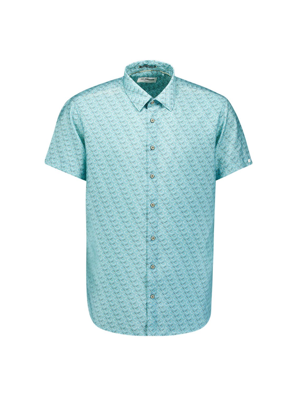 No Excess Shirt Short Sleeve Allover Printed 039 seablue 00118504-EKA14000100000093