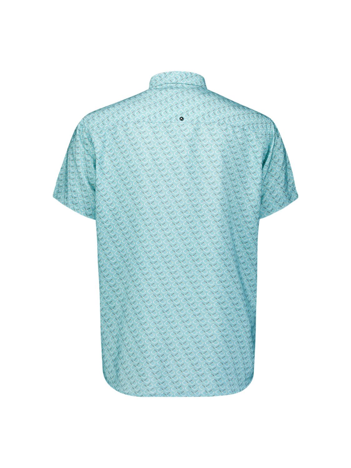 No Excess Shirt Short Sleeve Allover Printed 039 seablue 2900166644040