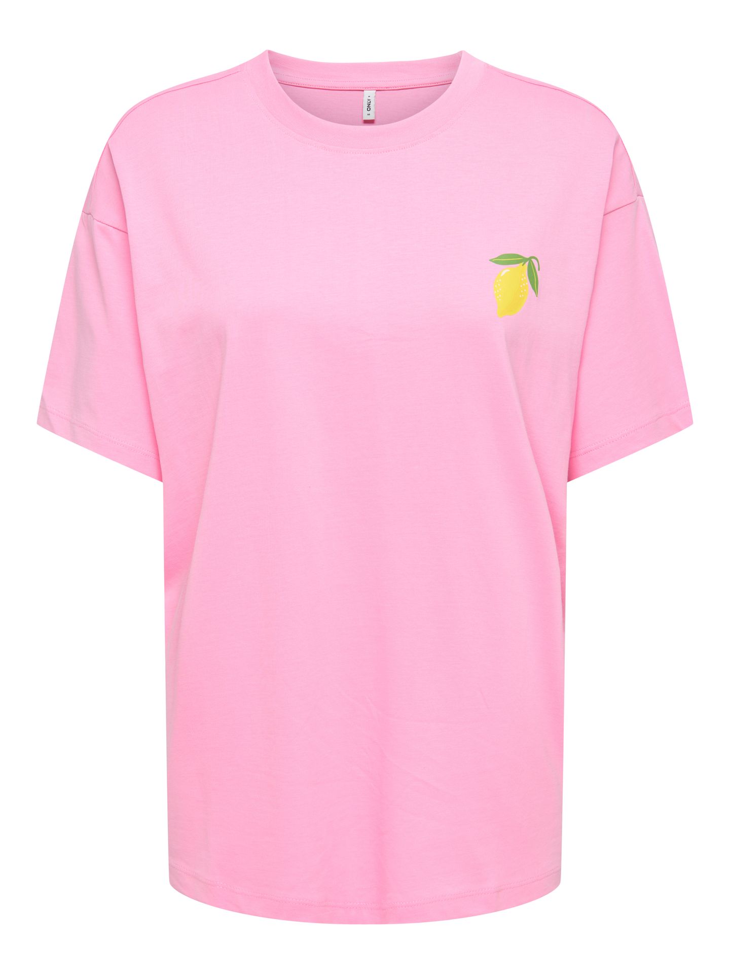 Only ONLELLE S/S PRINTED TEE CS JRS Prism Pink/W. MELANGE 00118531-EKA26011400001771