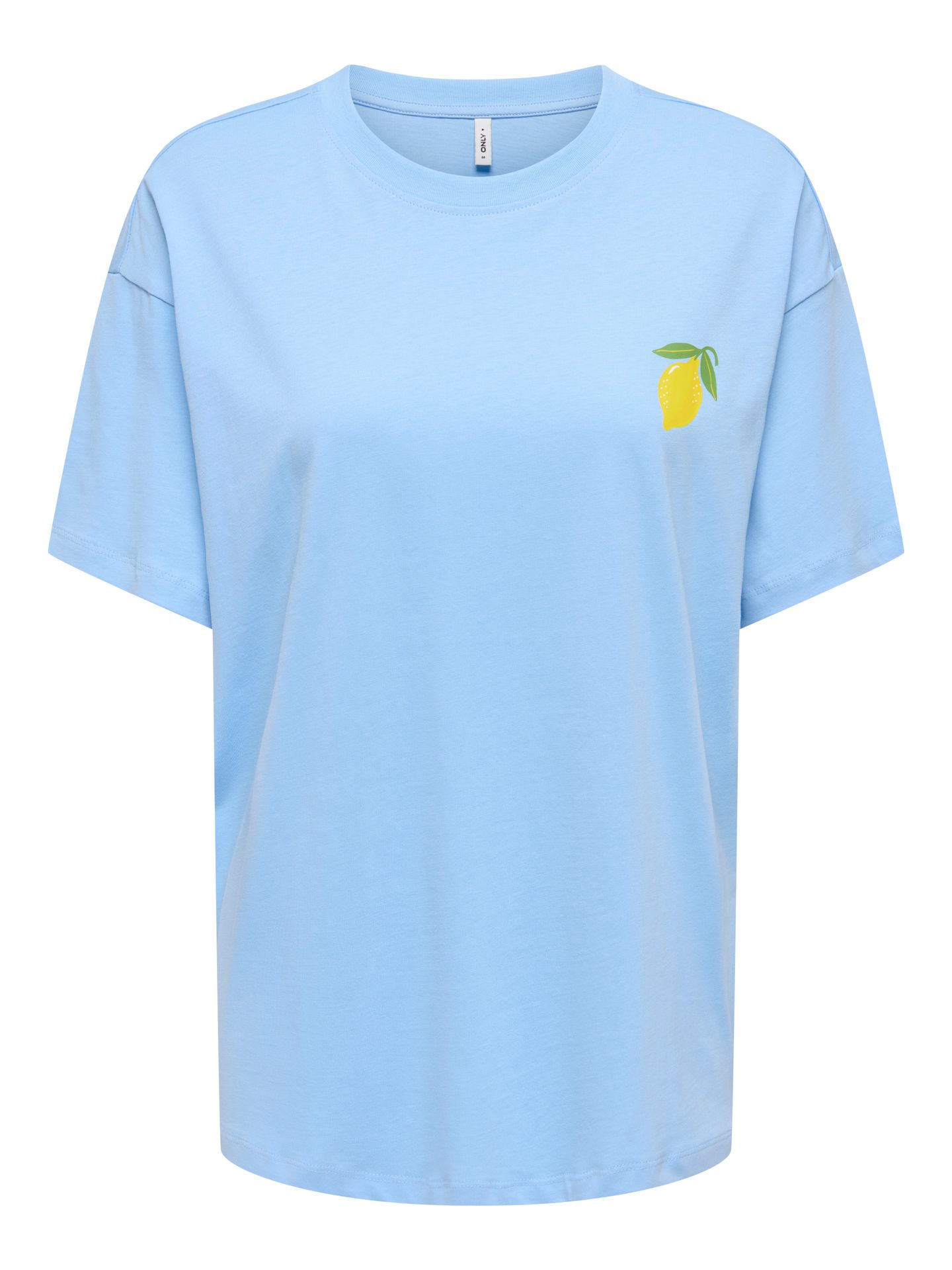 Only ONLELLE S/S PRINTED TEE CS JRS Placid Blue/Lemoncello (prism pink) 00118531-EKA26011400003517