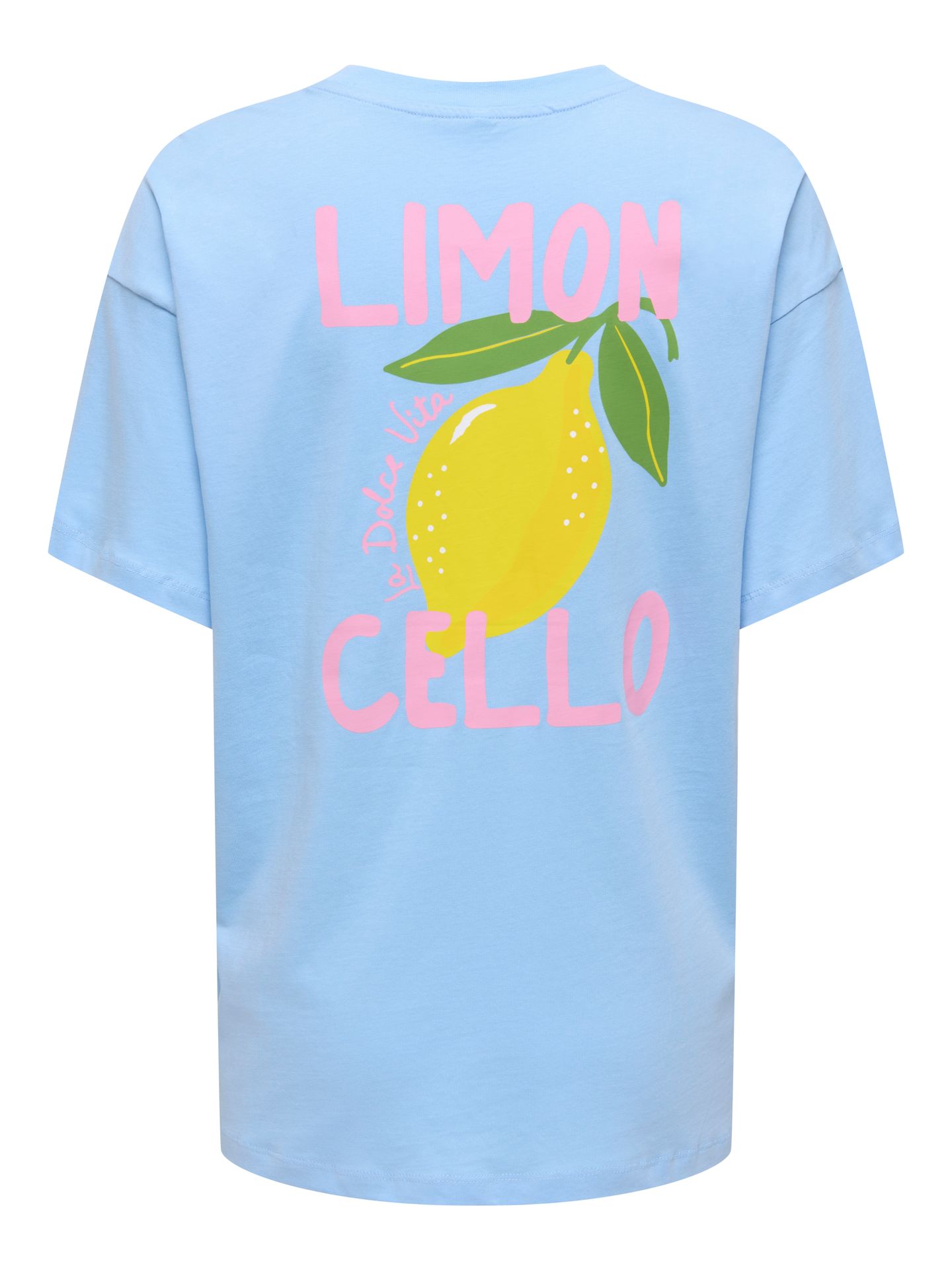 Only ONLELLE S/S PRINTED TEE CS JRS Placid Blue/Lemoncello (prism pink) 2900166708025