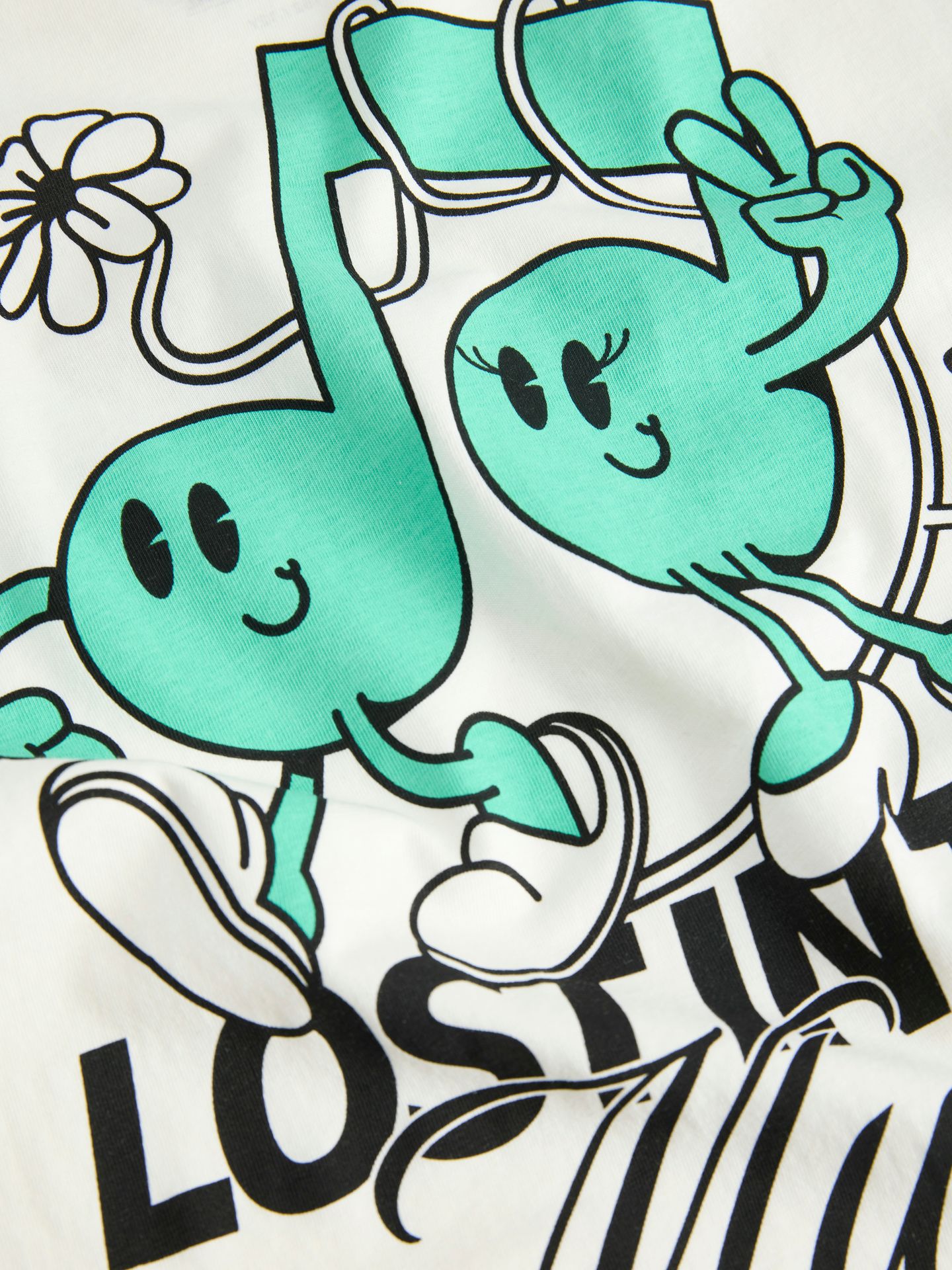 Jack & Jones JORVINTAGE CARTOON TEE SS CN TG JNR Cloud Dancer 2900166729044