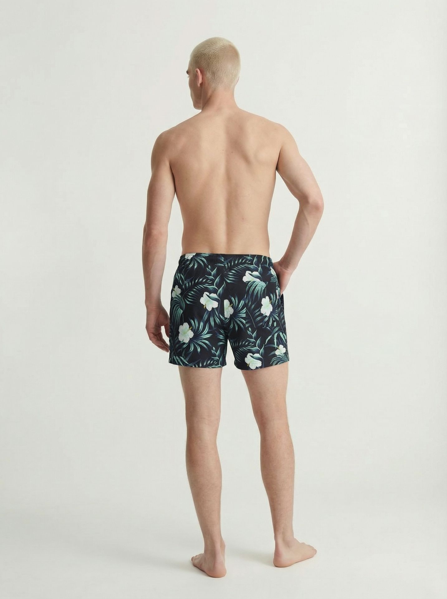 Jack & Jones JPSTMAUI FLOWER SEERSUCKER SWIMSHOR Black 2900166731054