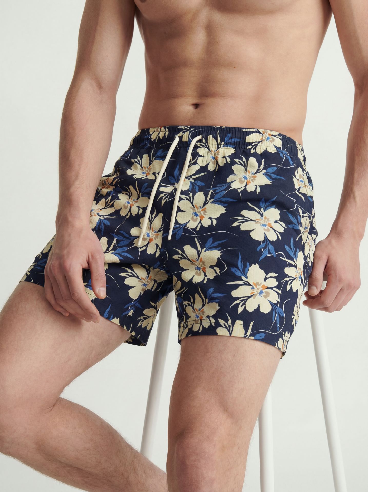 Jack & Jones JPSTMAUI FLOWER SEERSUCKER SWIMSHOR Navy Blazer 2900166732044