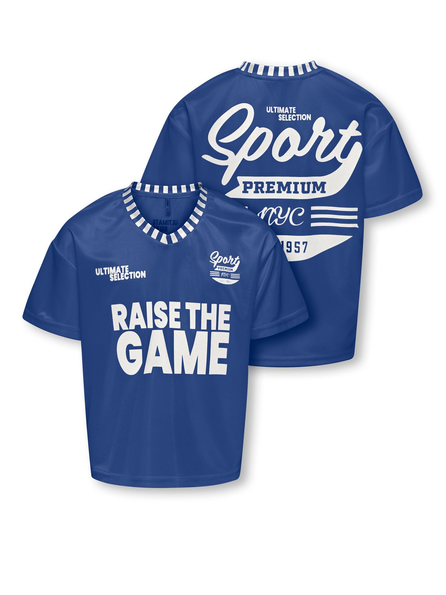 Only KOGJUNO S/S V-NECK SPORTY TEE JRS Surf the Web/W. MELANGE 2900166734048