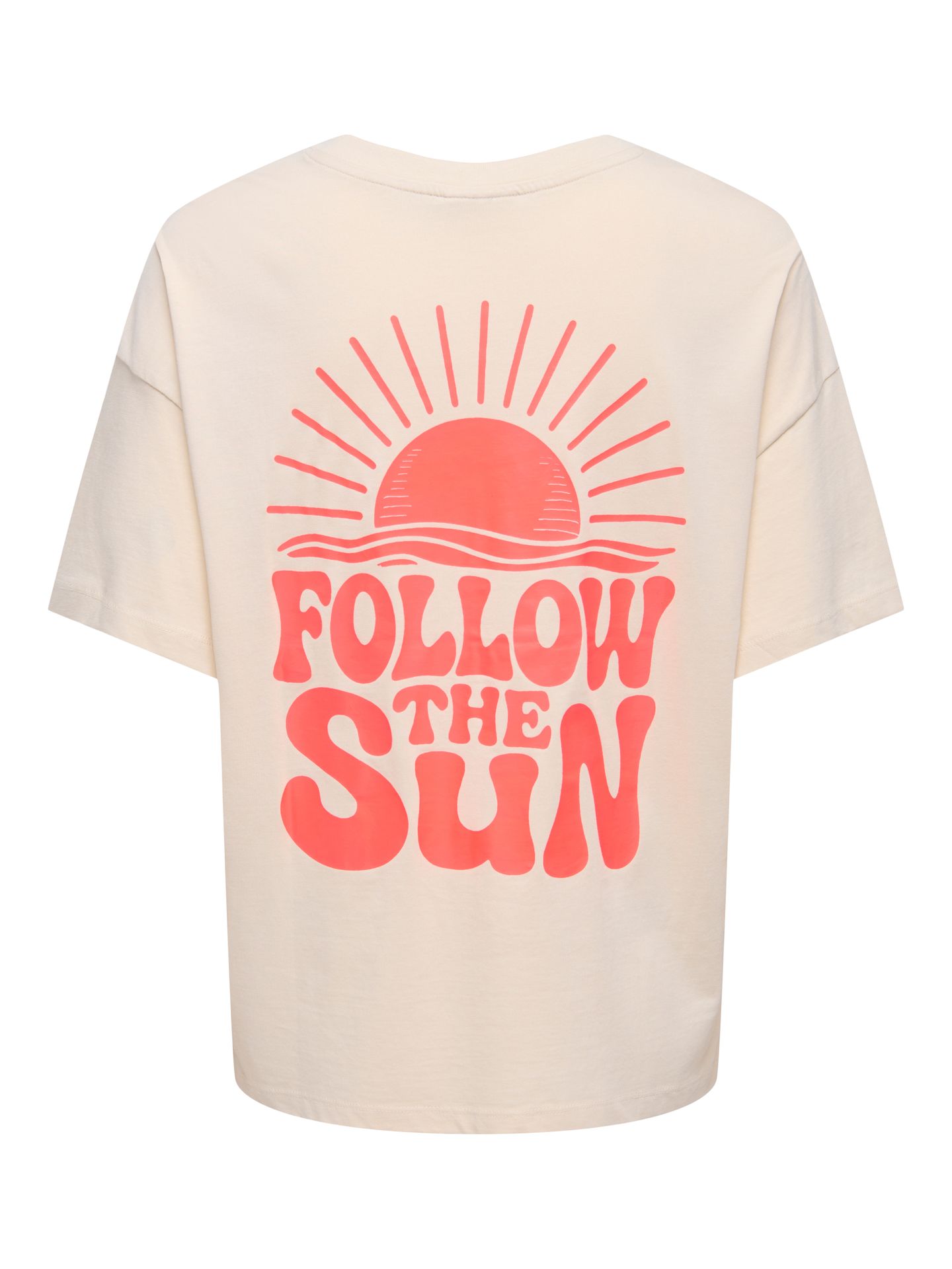 JDY JDYCARLA S/S OVERSIZE T-SHIRT JRS Sandshell/FOLLOW THE SUN 2900166738053