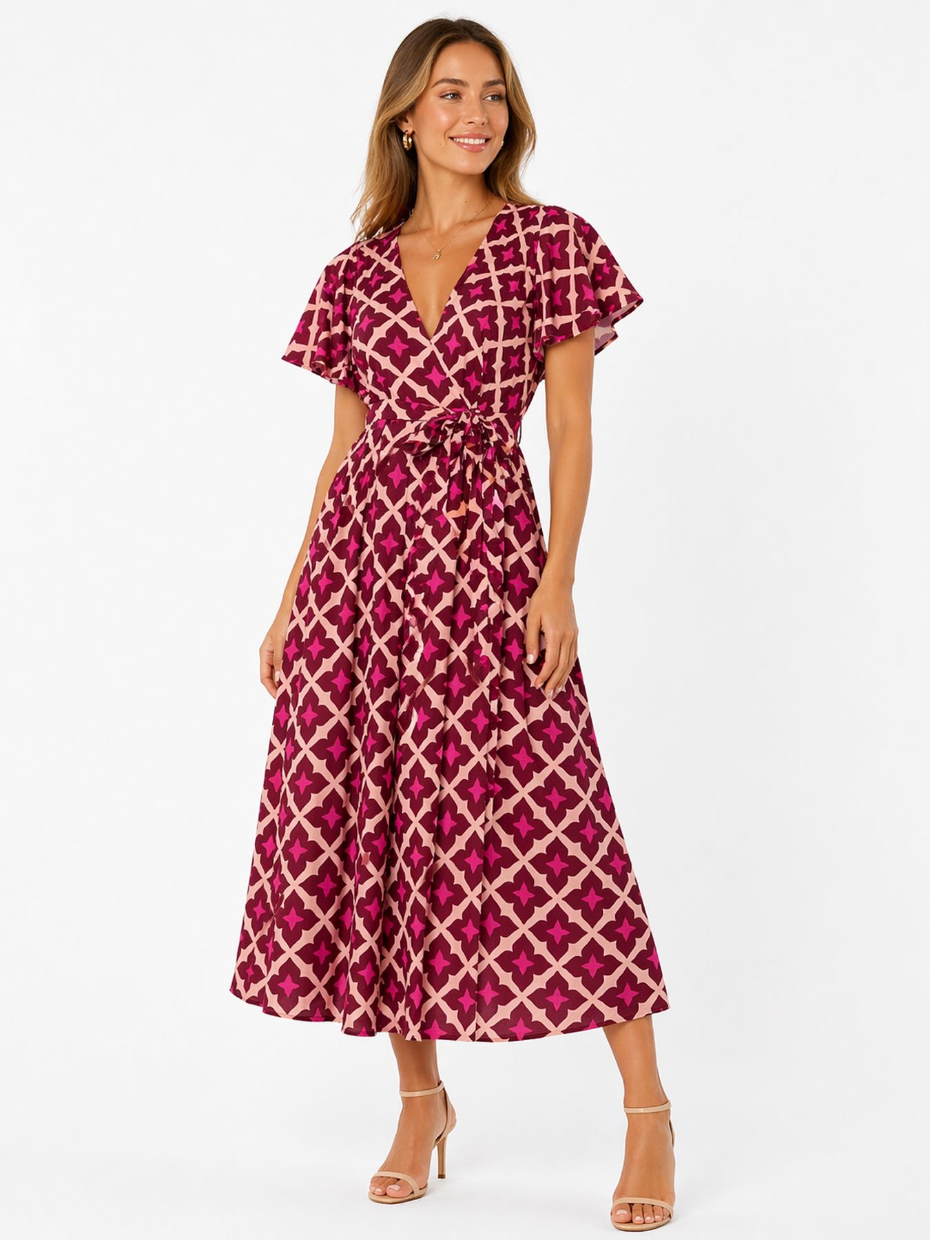 Colourful Rebel Ava Geo Real Wrap Maxi Dress SS 102 multicolor 00118551-EKA26011600000003