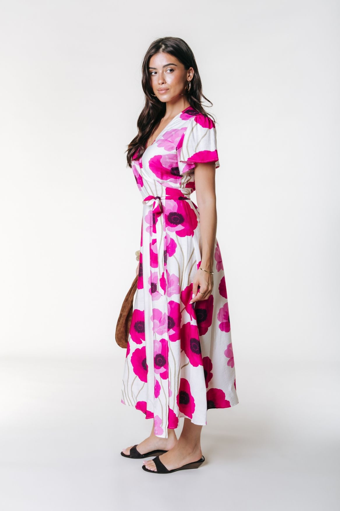 Colourful Rebel Ava Big Flower Wrap Maxi Dress SS 102 multicolor 2900166747079