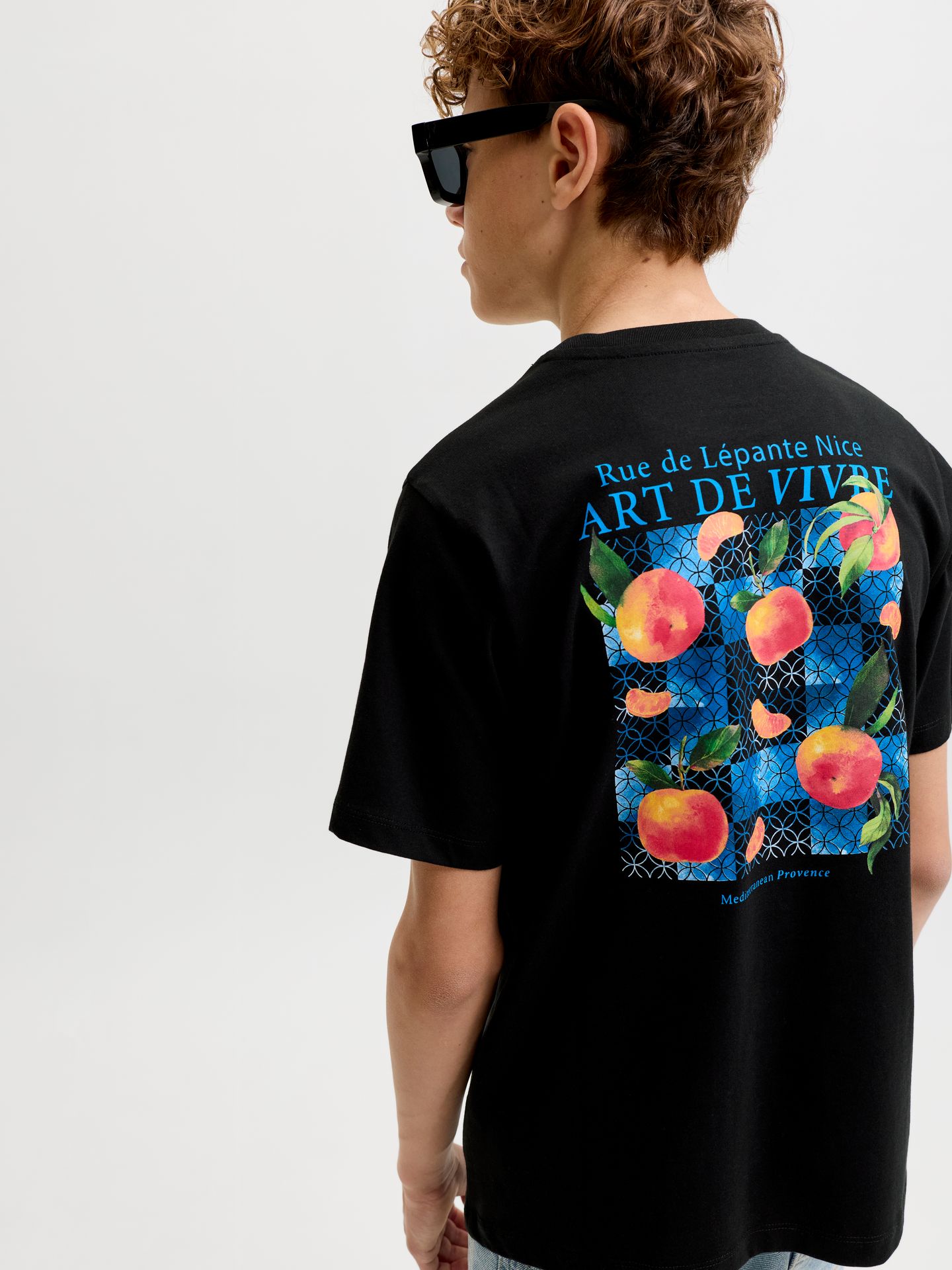 Jack & Jones JJLEMON TEE SS CREW NECK JNR Black 2900166752035