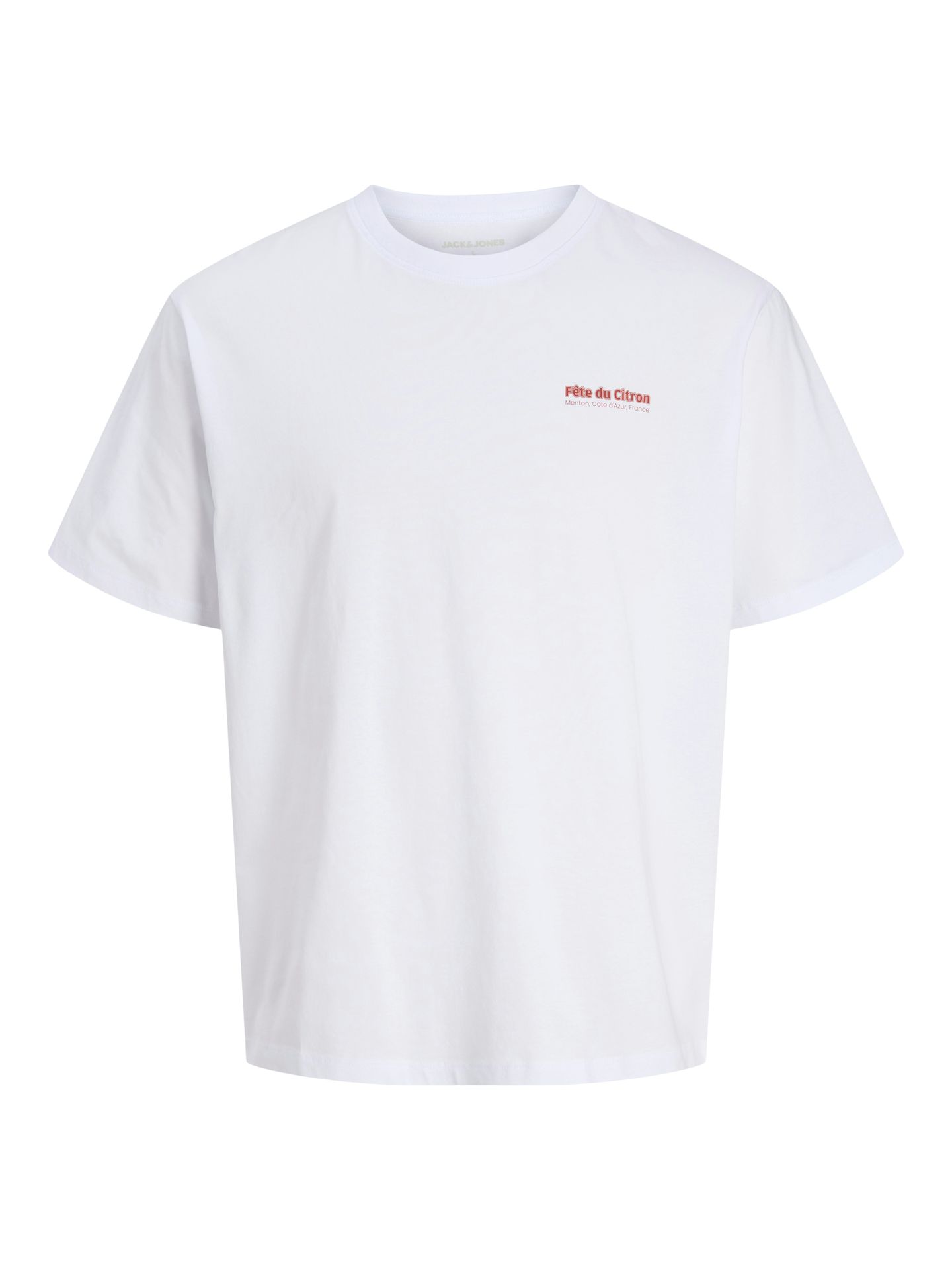 Jack & Jones JJLEMON TEE SS CREW NECK JNR Bright White 2900166753032