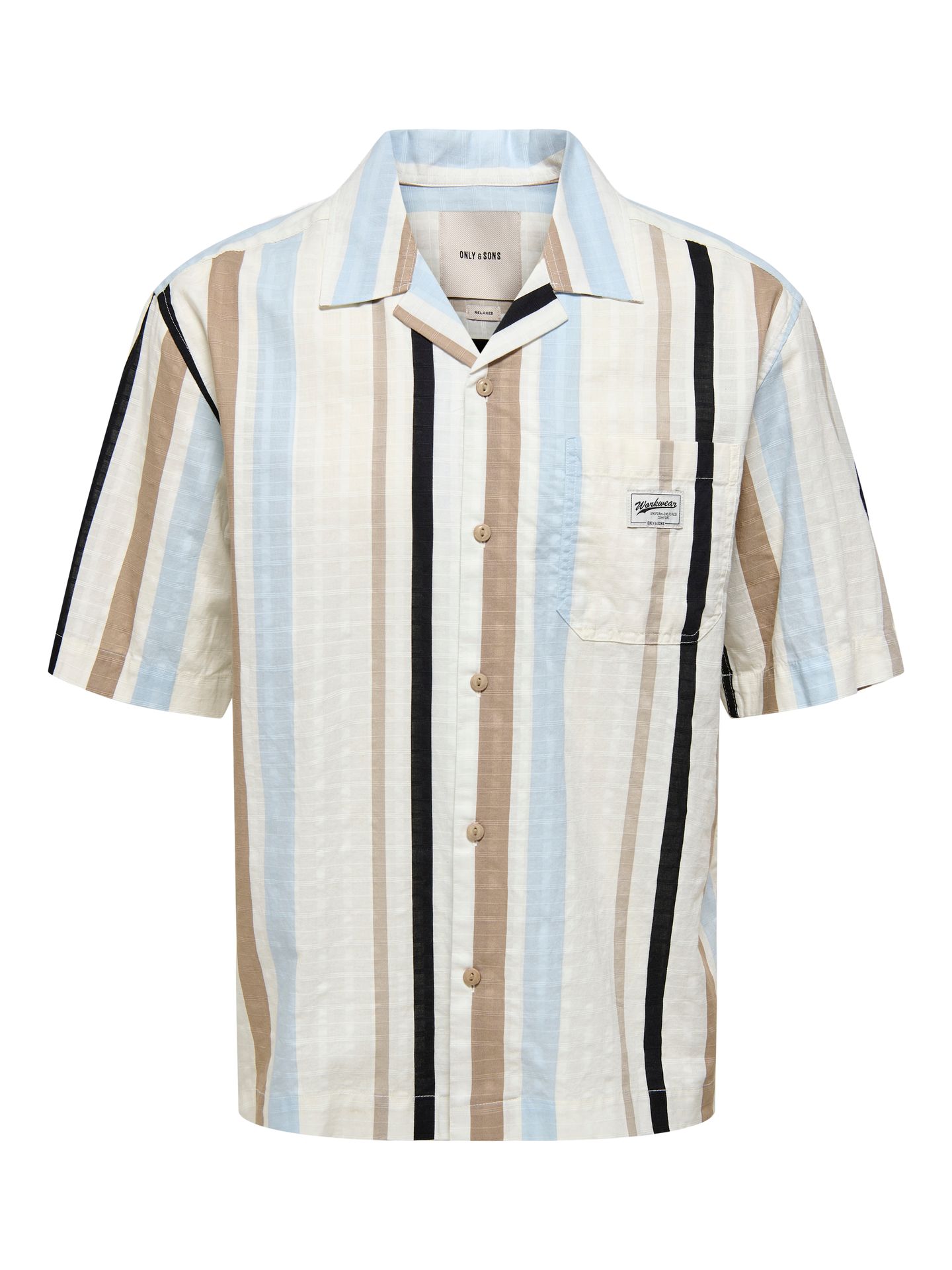 Only & Sons ONSZEKE RLX RESORT SHIRT WW Egret/PUMICE STONE 00118565-EKA26011400003390
