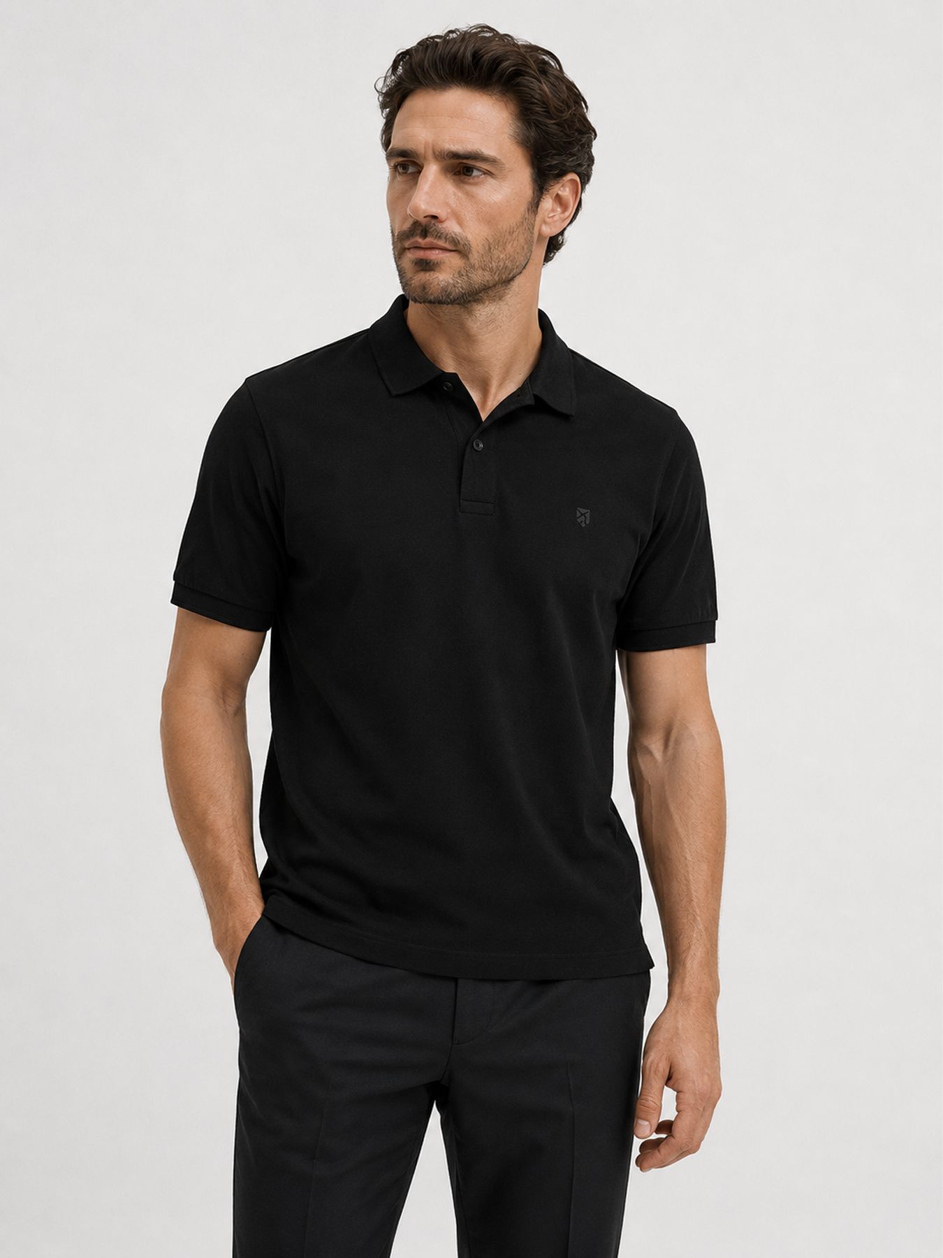 Jack & Jones JPRBLAWESTON SS POLO Black/LOOSE 00118567-EKA26011400000312
