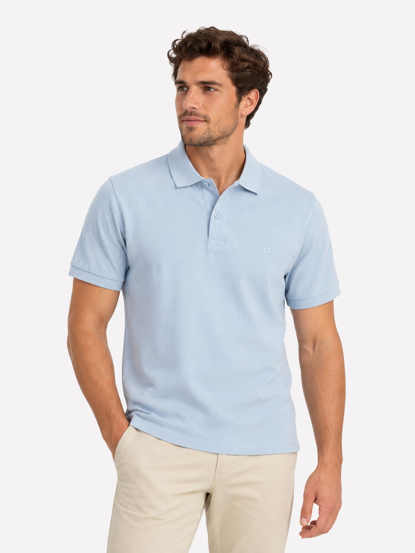 Jack & Jones JPRBLAWESTON SS POLO Chambray Blue/w. White 00118567-EKA26011400002648