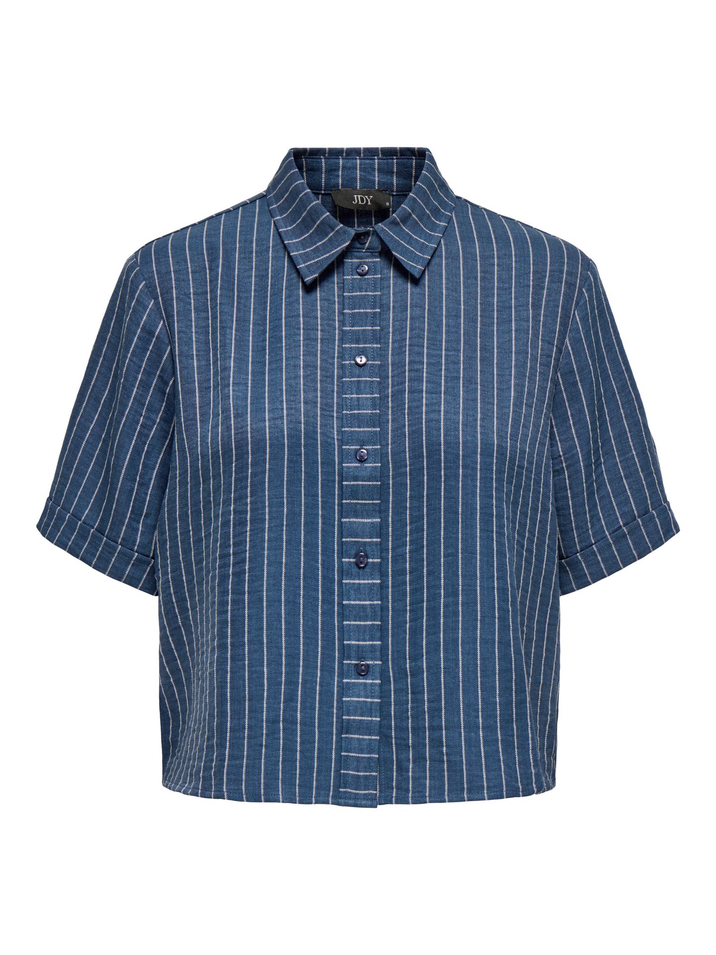 JDY JDYPOWER S/S SHORT SHIRT WVN NOOS Insignia Blue/CLOUD DANCER 00118570-EKA26011400003527