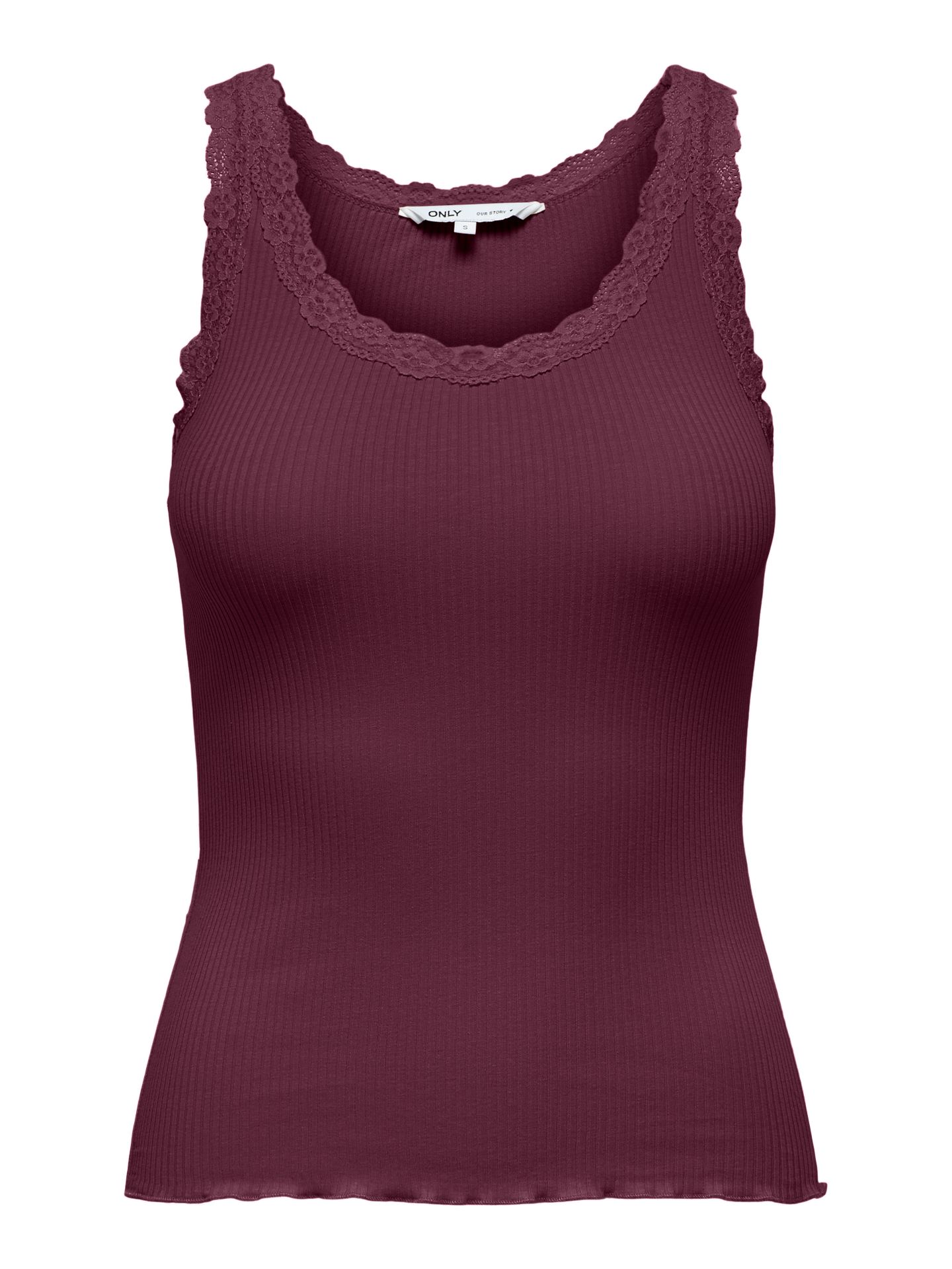 Only ONLSARA SHARAI TANK TOP JRS NOOS Burgundy 2900168206055
