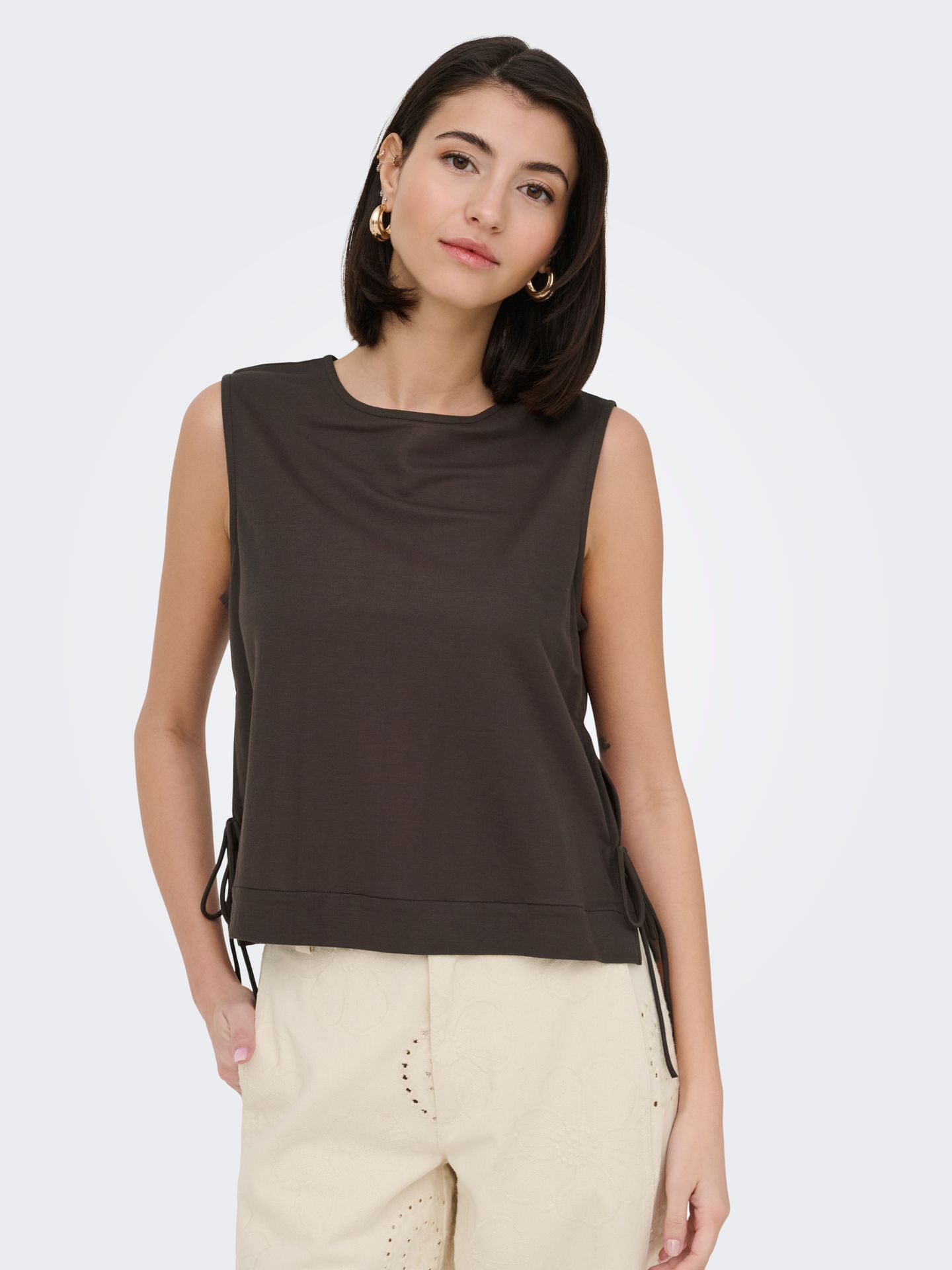 JDY JDYLESLIE S/L BOW TOP JRS NOOS Chocolate Brown 00118573-EKA26011400003507