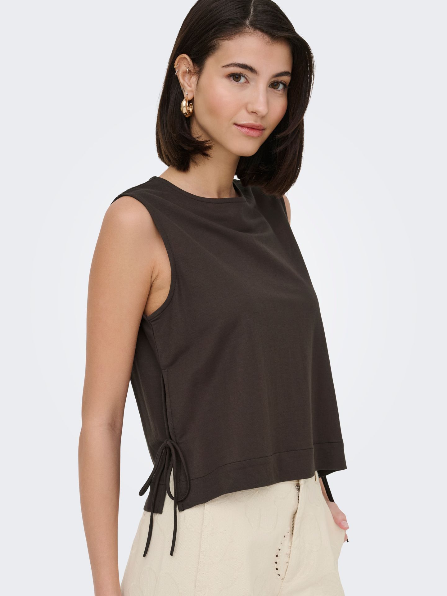 JDY JDYLESLIE S/L BOW TOP JRS NOOS Chocolate Brown 2900166781042