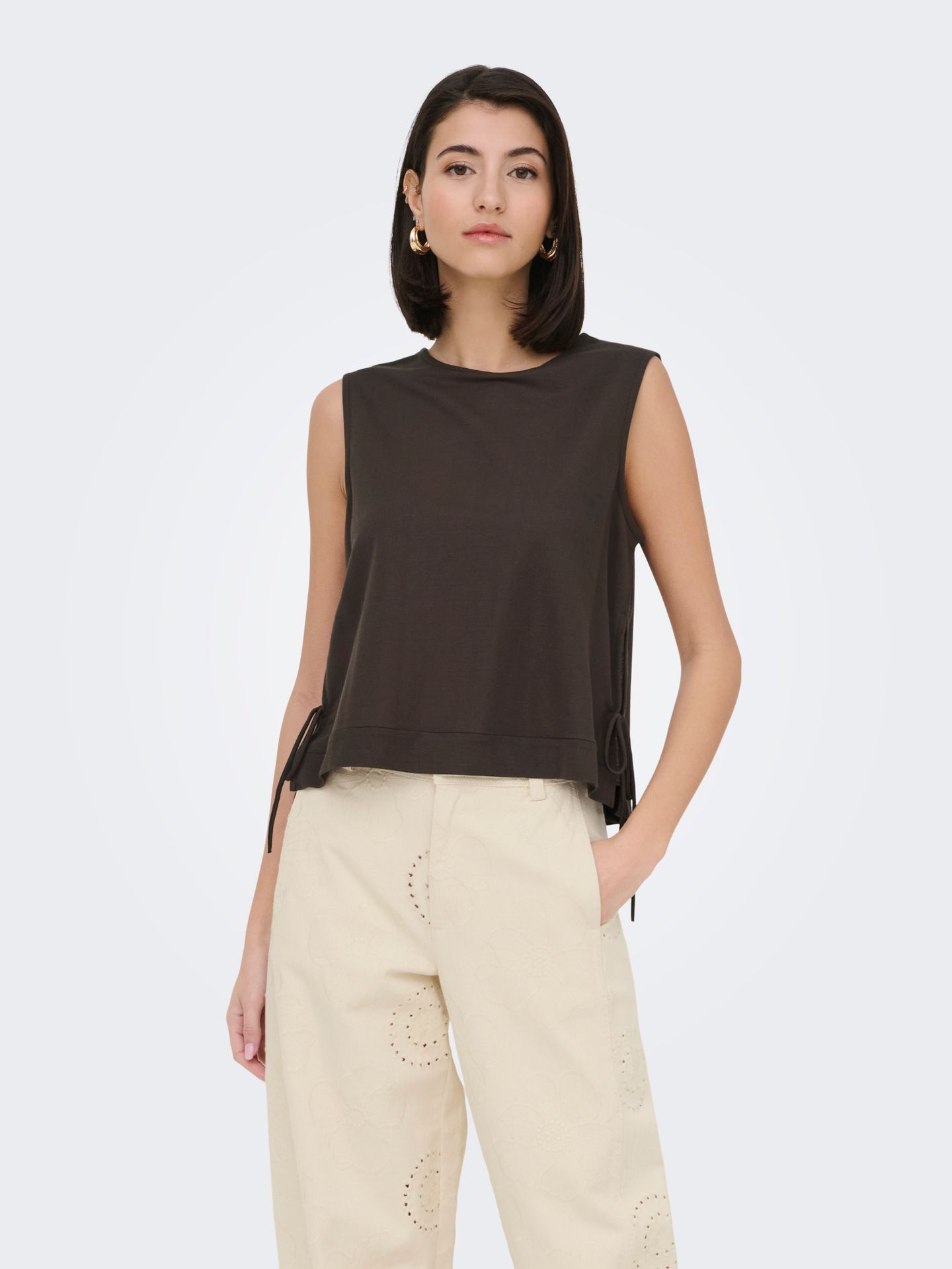 JDY JDYLESLIE S/L BOW TOP JRS NOOS Chocolate Brown 2900166781042