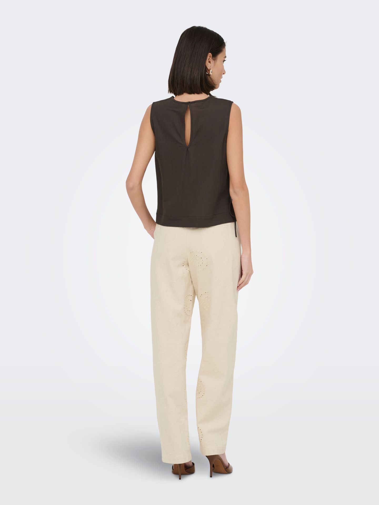 JDY JDYLESLIE S/L BOW TOP JRS NOOS Chocolate Brown 2900166781042
