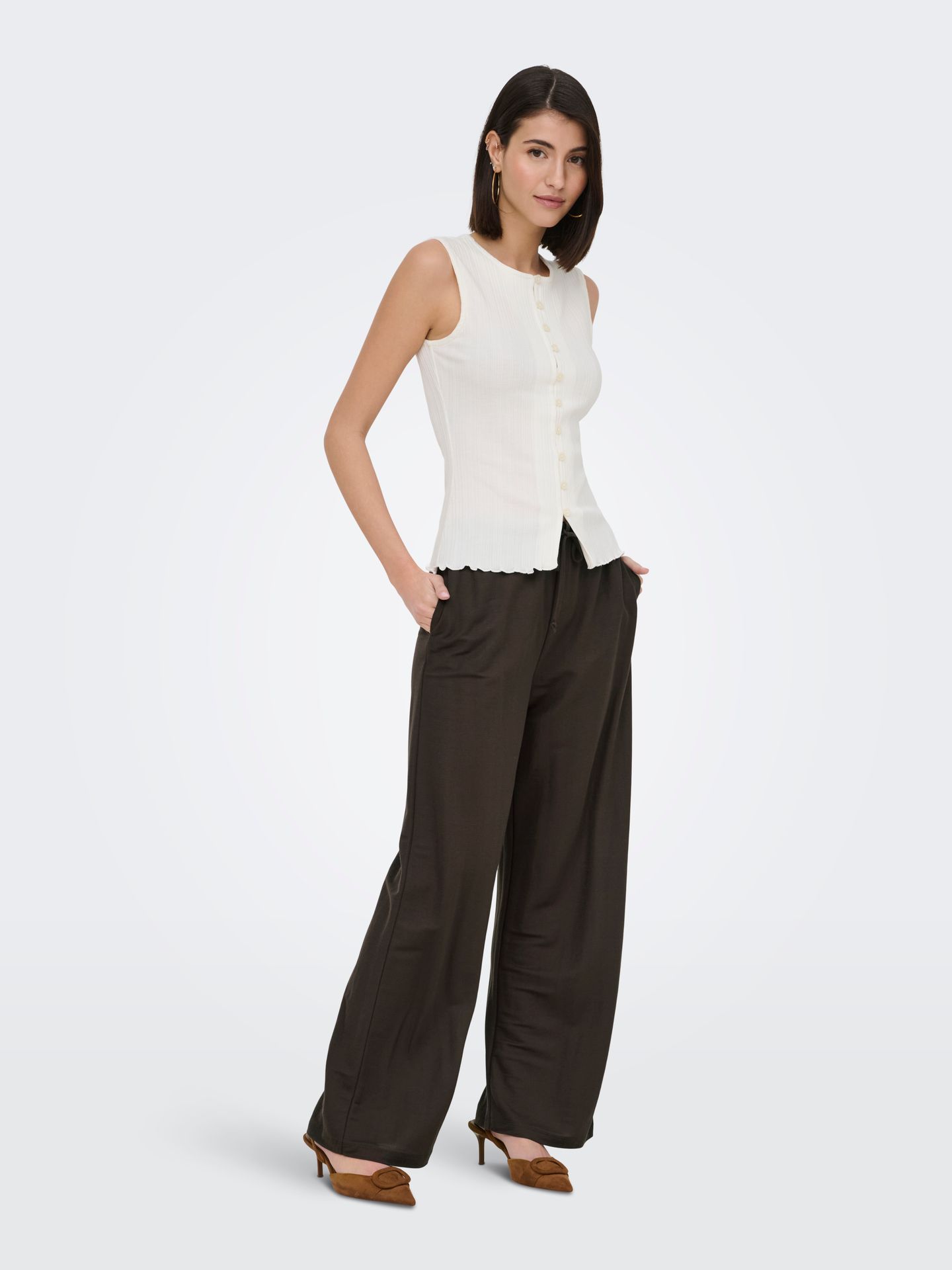 JDY JDYLESLIE PANT JRS NOOS Chocolate Brown 2900166785019