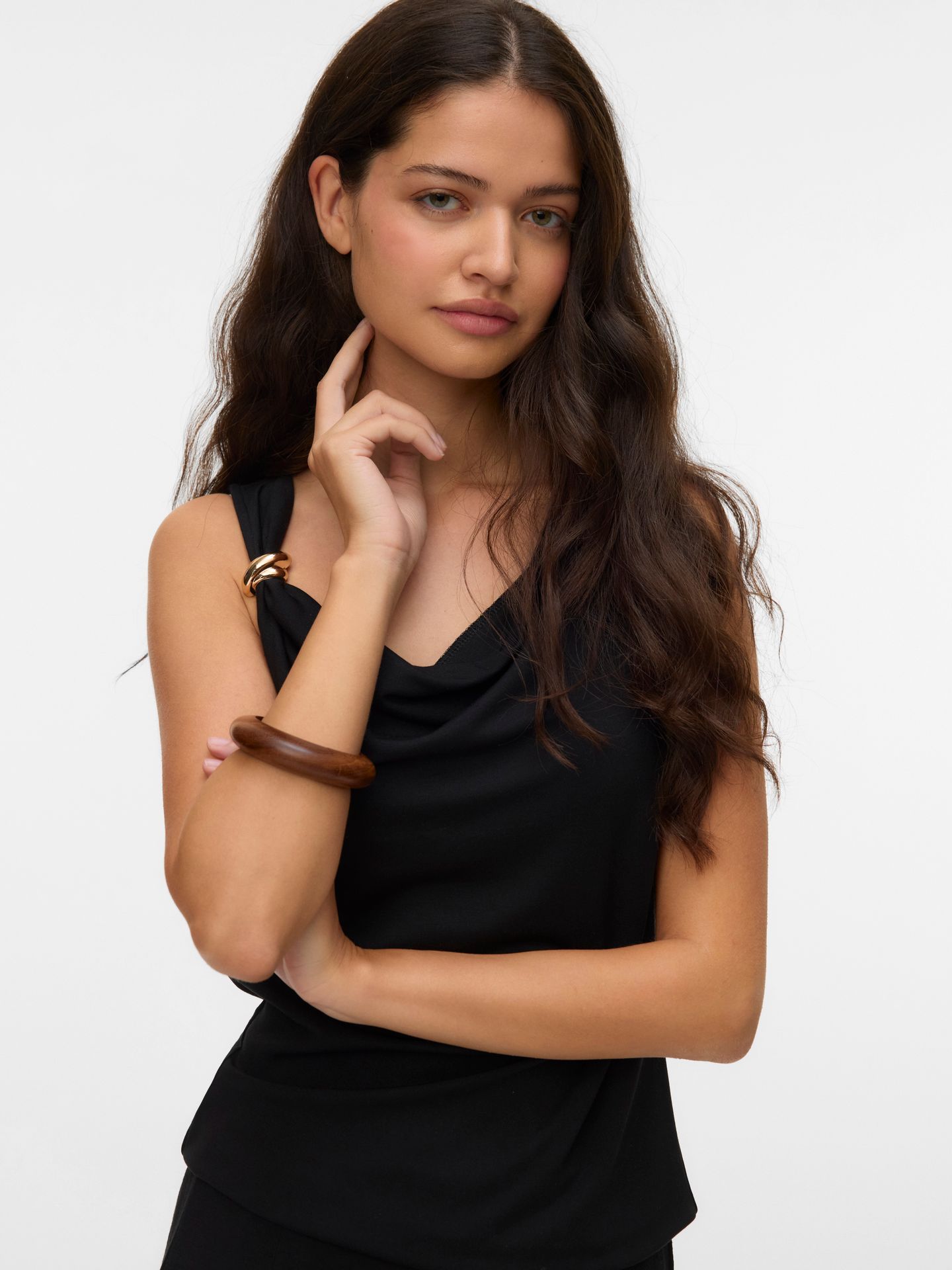 Vero Moda VMCARLY SL BUCKLE TOP JRS Black 00118576-EKA26011400000025