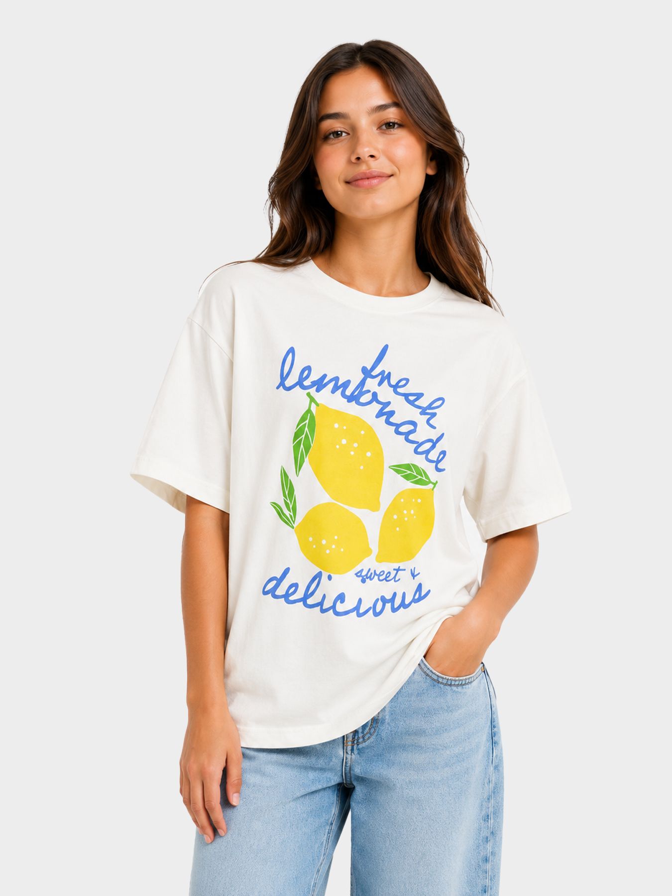Only KOGLIMONE LIFE S/S RLX PRINT TOP JR Cloud Dancer/Pomegranate 00118577-EKA26011400000362