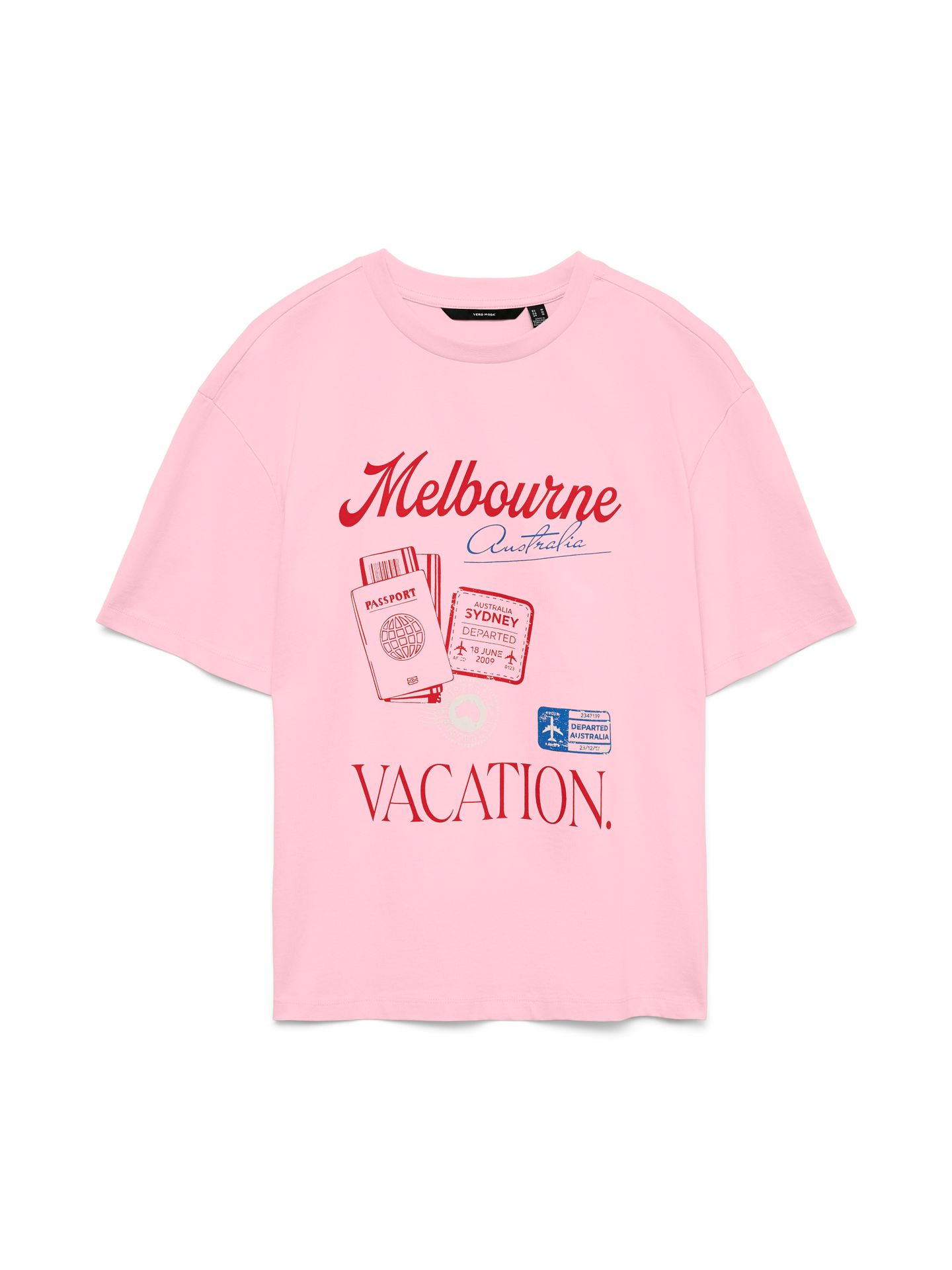 Vero Moda VMNINNA MIA SS TOP BOX JRS Pink-A-Boo/MELBOURNE 00118578-EKA26011400003540