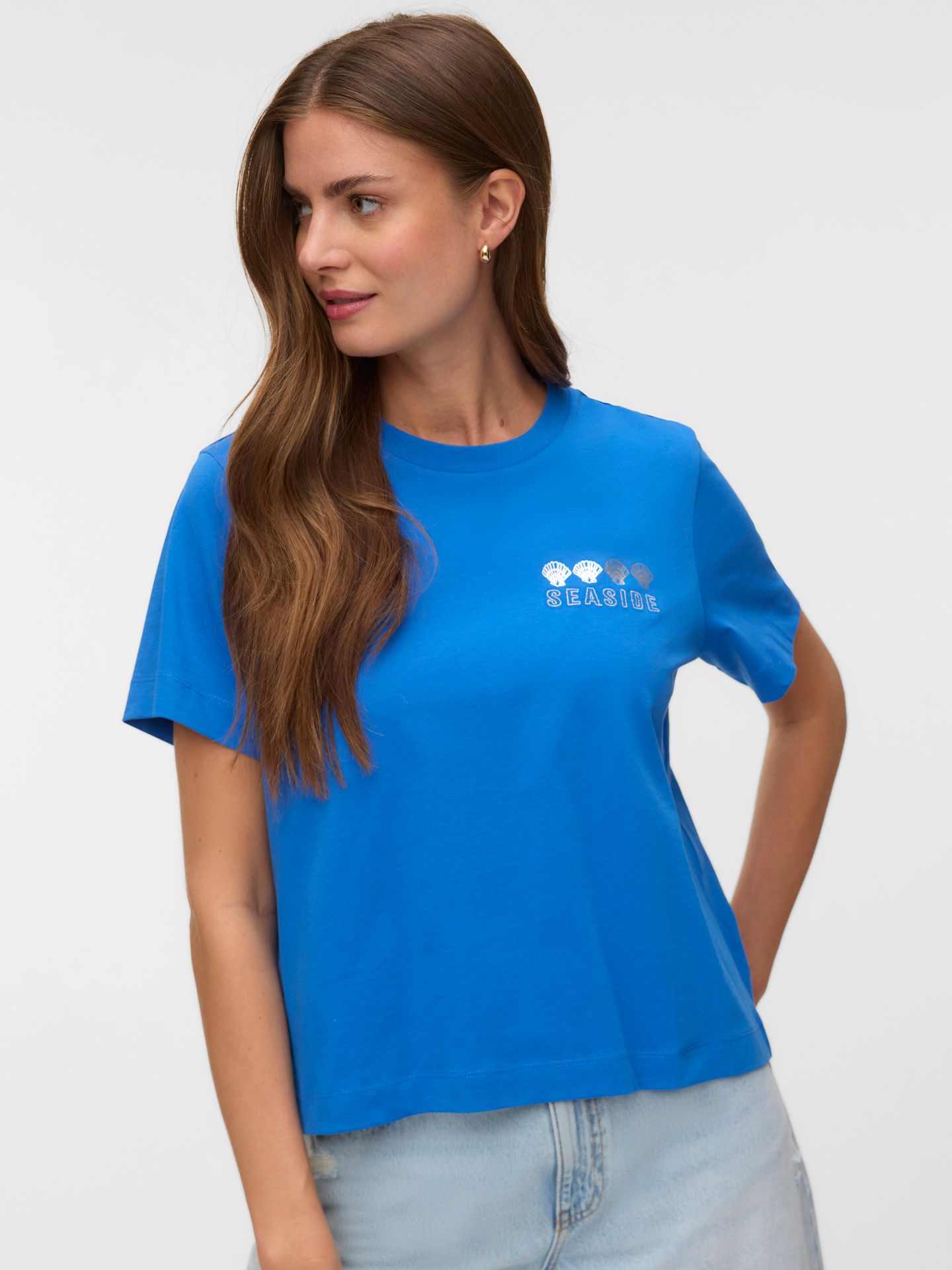 Vero Moda VMGINA METTE SS TOP BOX JRS Nebulas Blue/SEASIDE 00118583-EKA26011400003545