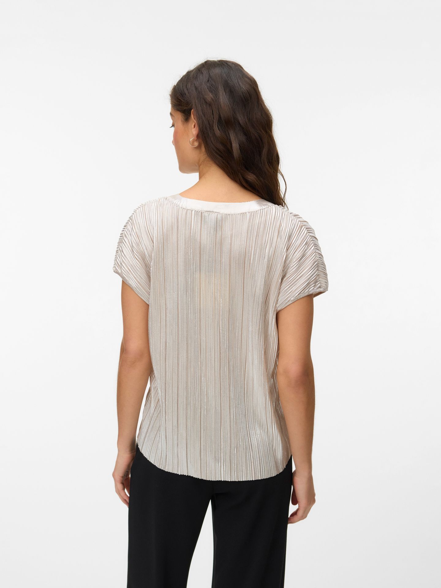 Vero Moda VMKUVI S/S V-NECK TOP JRS BTQ NL Langoustino 2900166813040