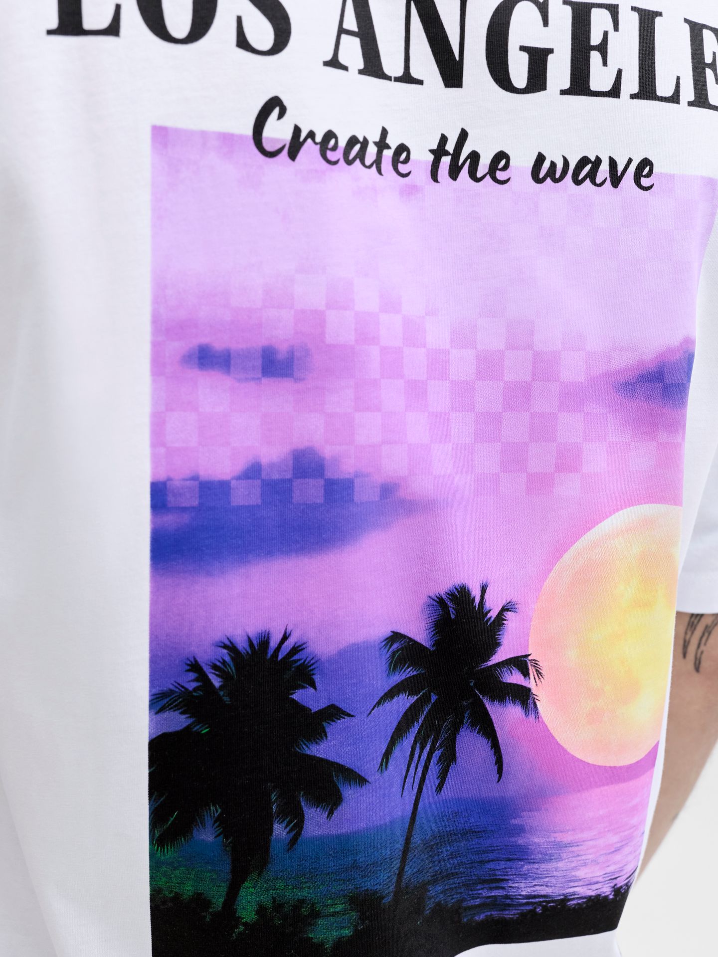 Jack & Jones JJCITY PHOTOPRINT TEE SS CREW NECK Bright White 2900166816010