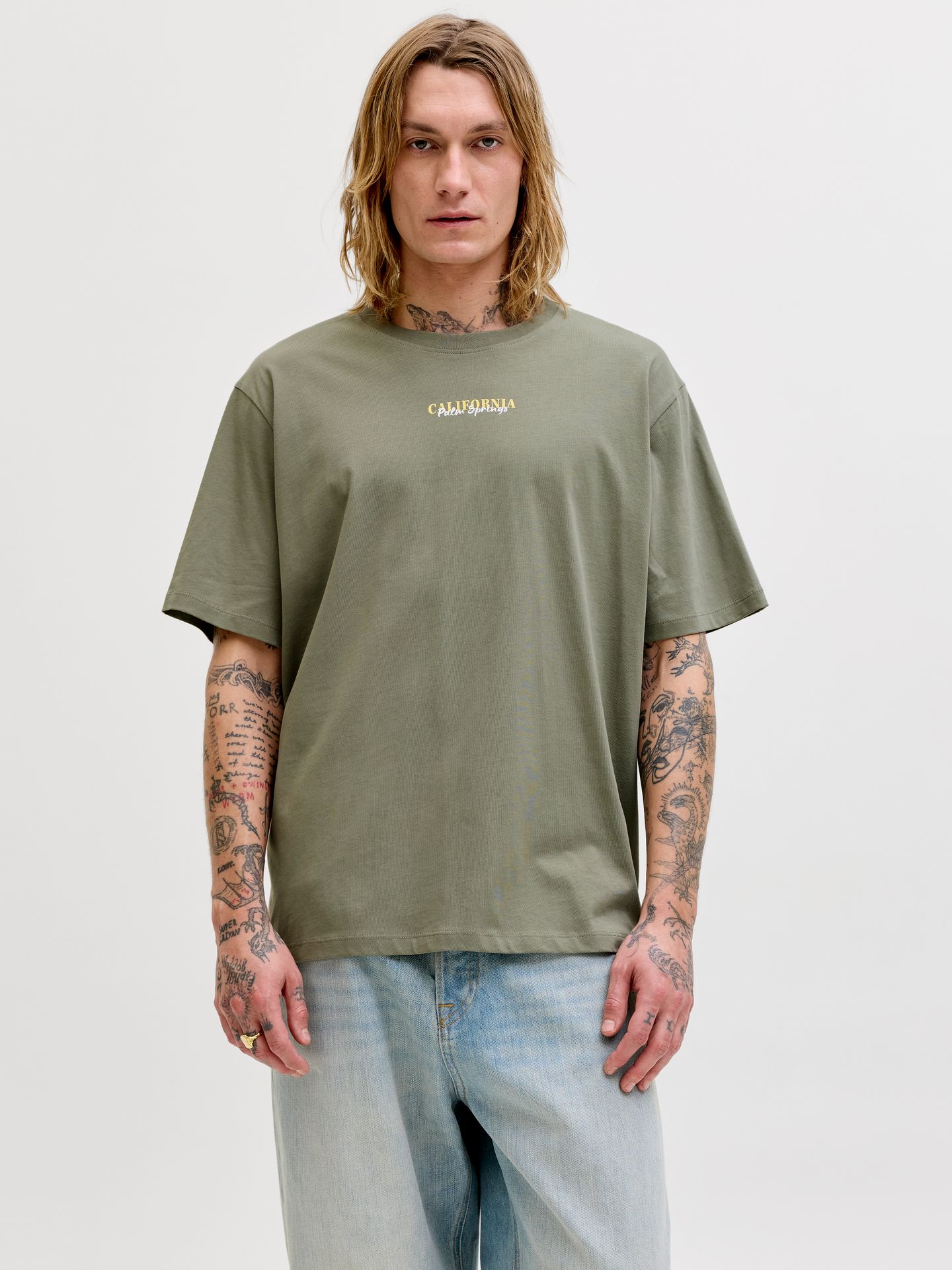 Jack & Jones JJCITY PHOTOPRINT TEE SS CREW NECK Vetiver 00118585-EKA26011400003221