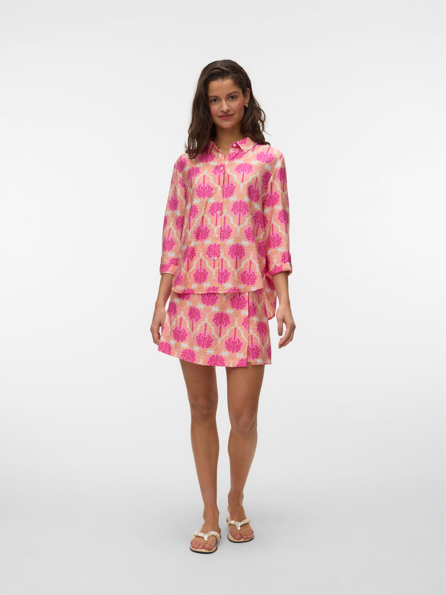 Vero Moda VMEVELIJN 3/4 SHIRT EXP Snow White/Lemonade 2900166819011