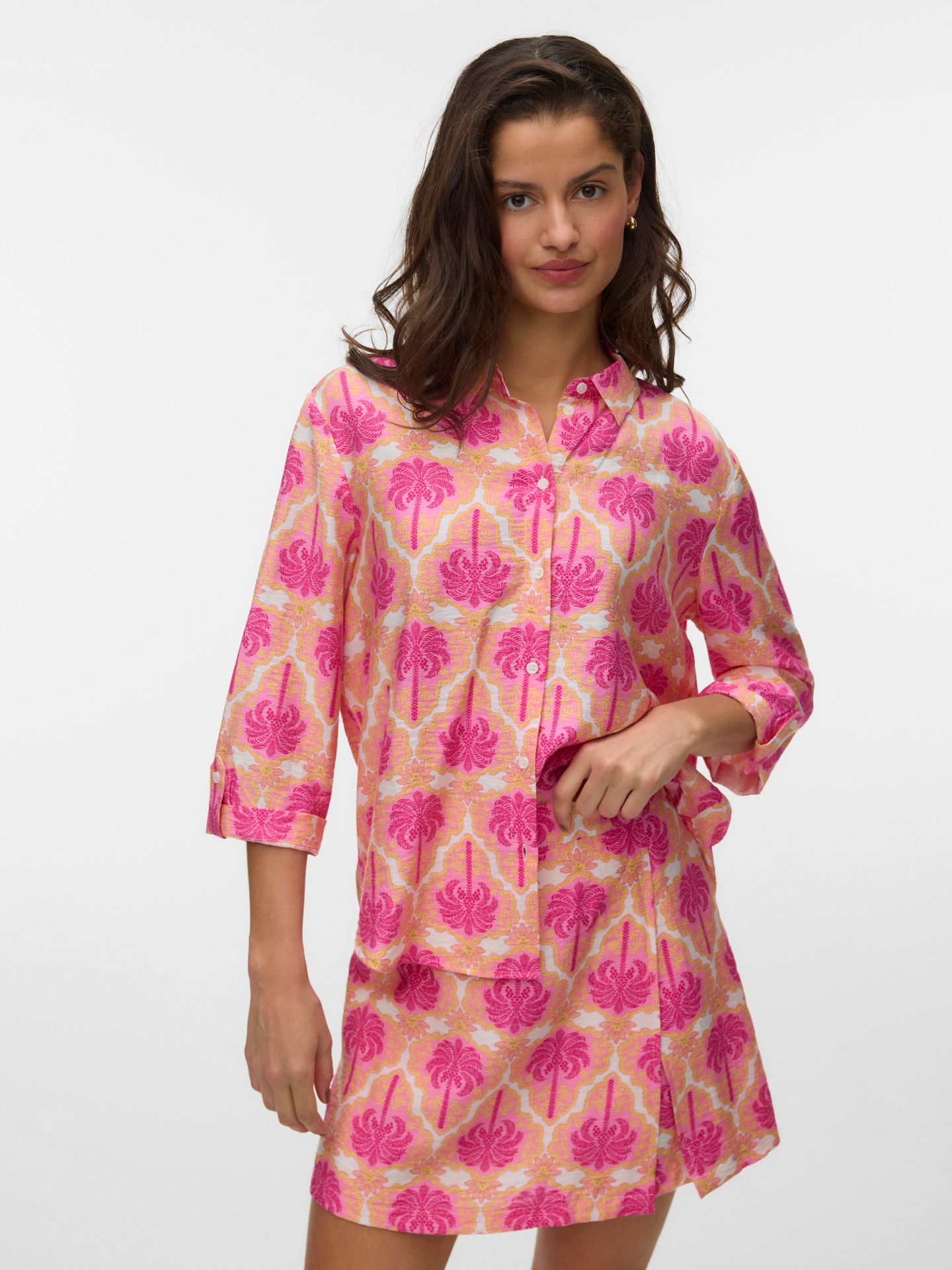 Vero Moda VMEVELIJN 3/4 SHIRT EXP Snow White/Lemonade 2900166819011