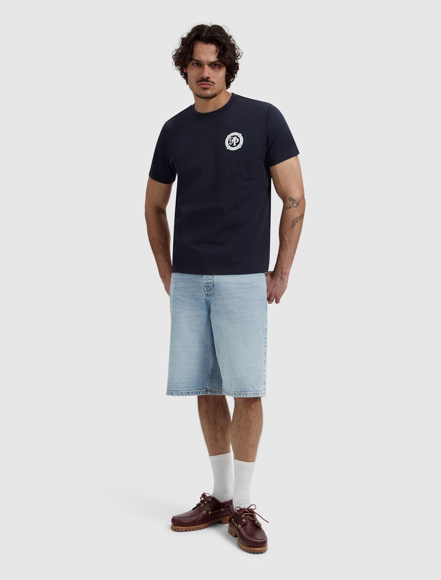 Pure Path Buoy Initials T-shirt 57 dark navy 2900166821069