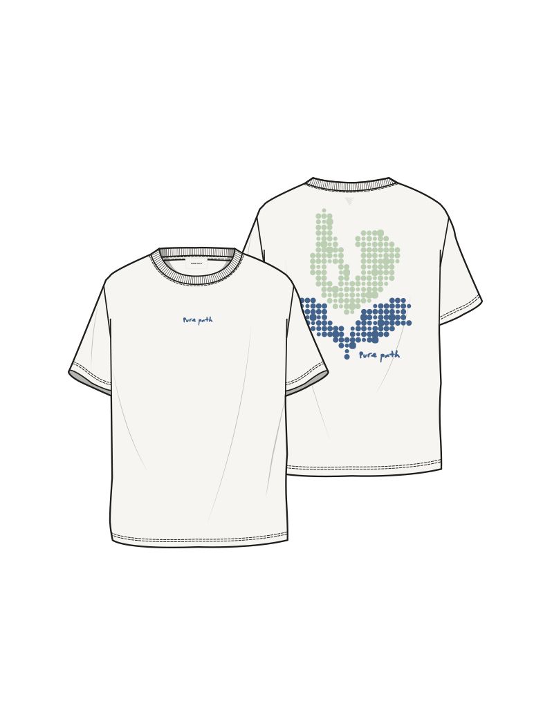 Pure Path Pixel Flower T-shirt 45 off white 00118589-EKA26015200000005