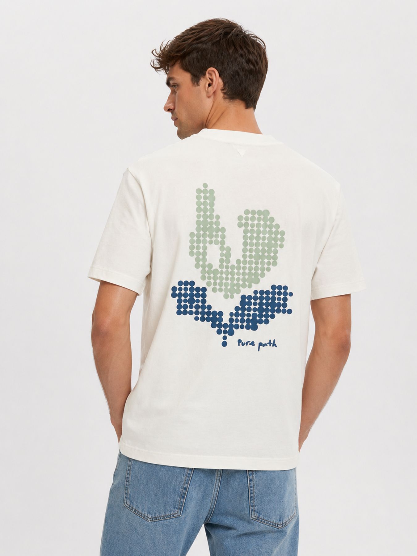 Pure Path Pixel Flower T-shirt 45 off white 2900166824060